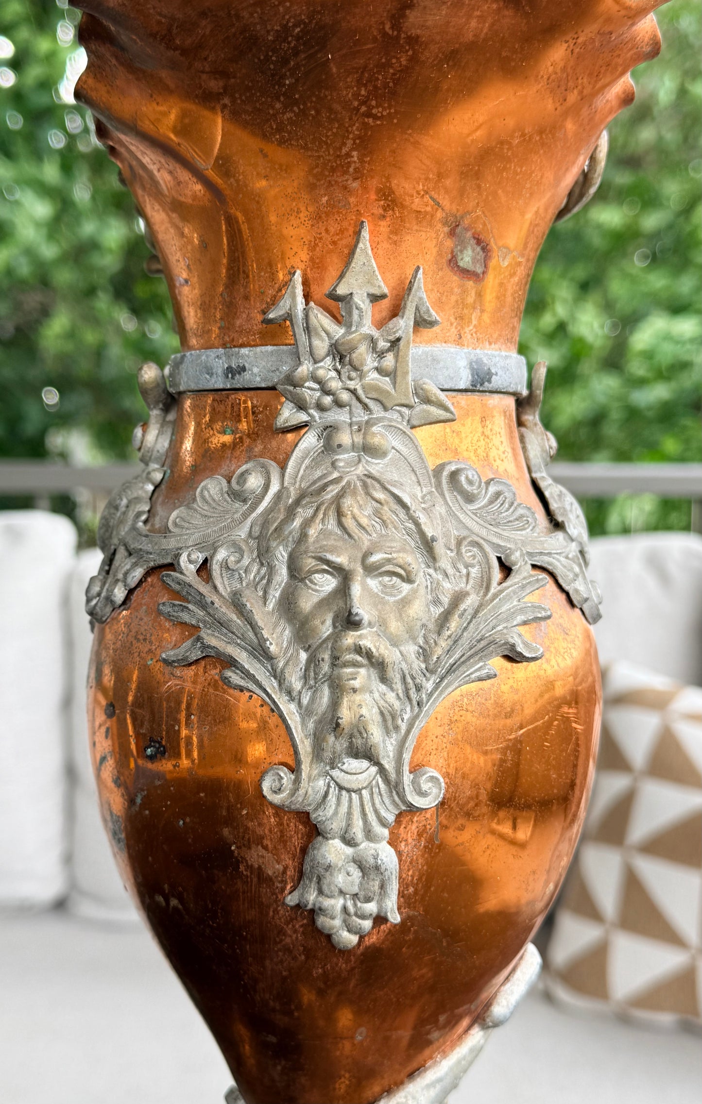 Baroque Style Antique Copper Ewer