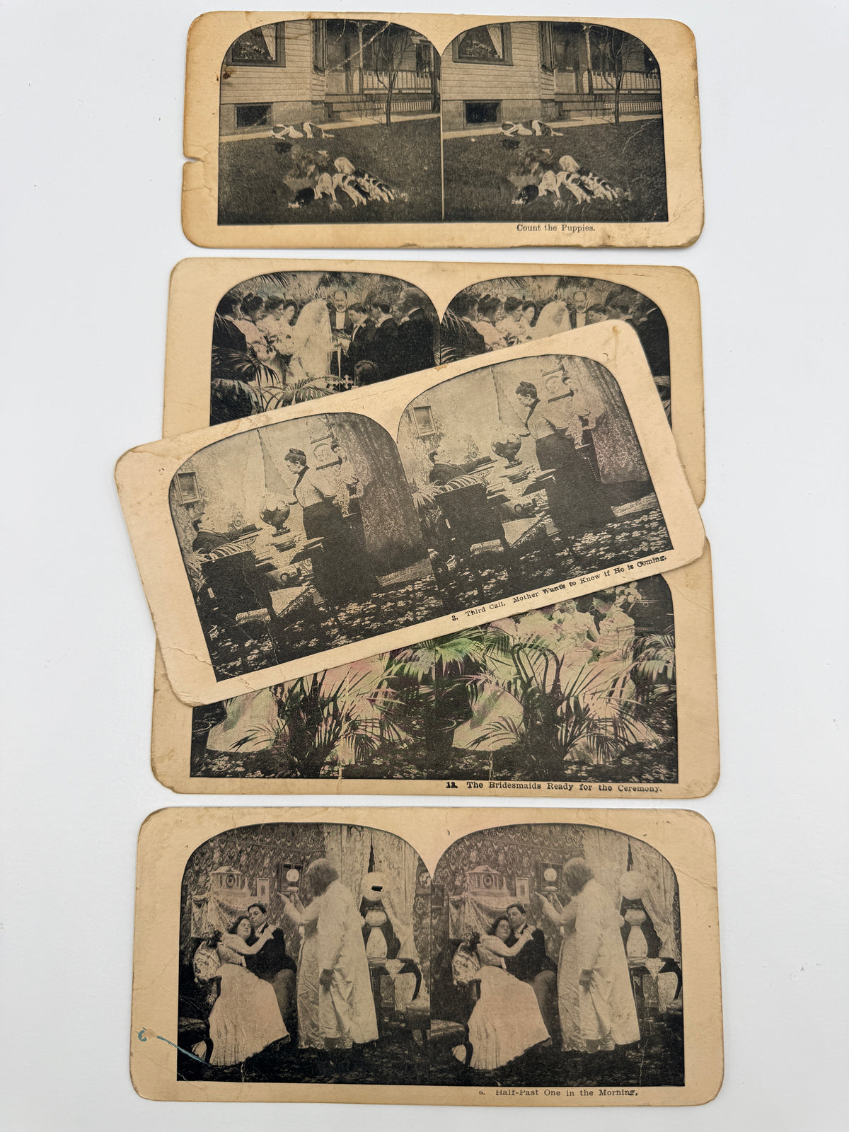 Lot of Five Home Life & Wedding Antique Stereotypes
