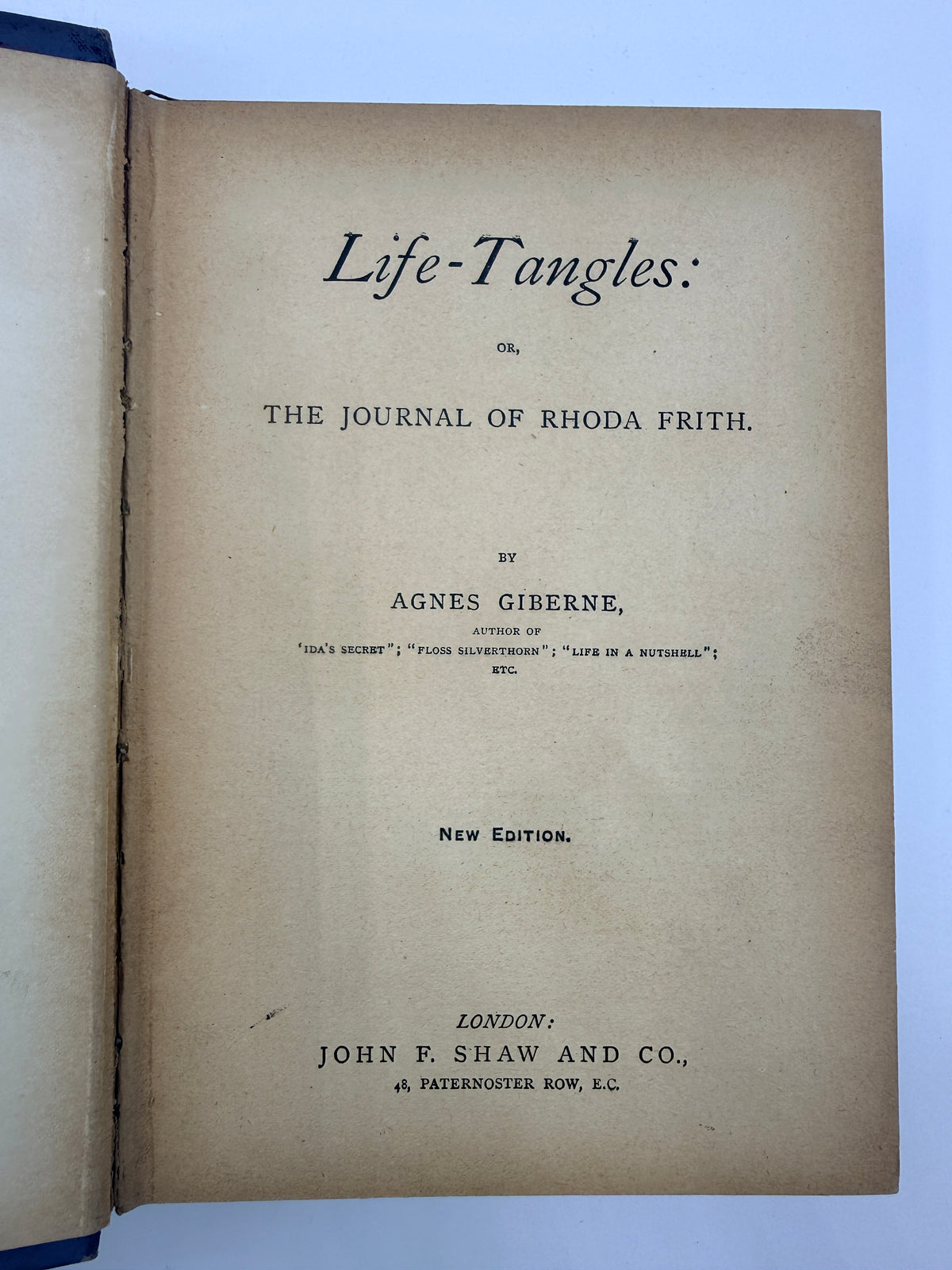 Life in Tangles by Agnes Giberne, Decorative English Binding