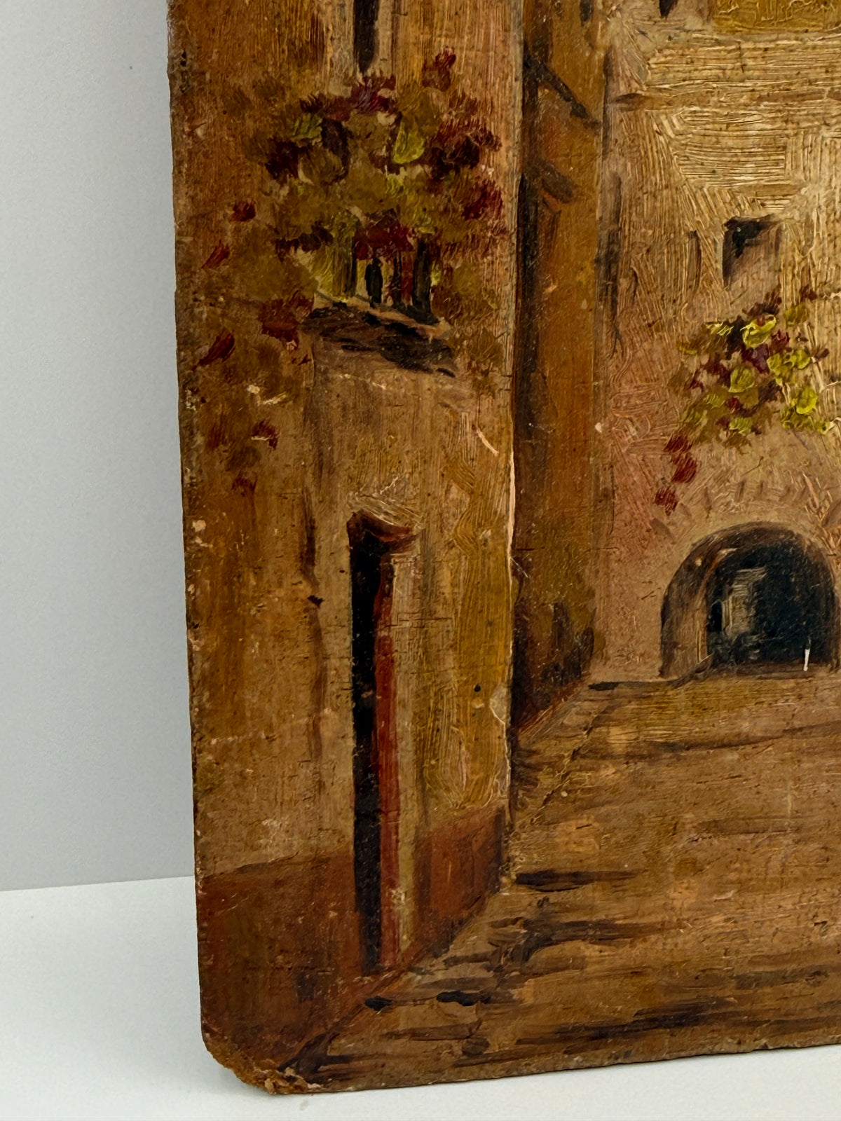 European Architectural Street Oil Painting, 7”