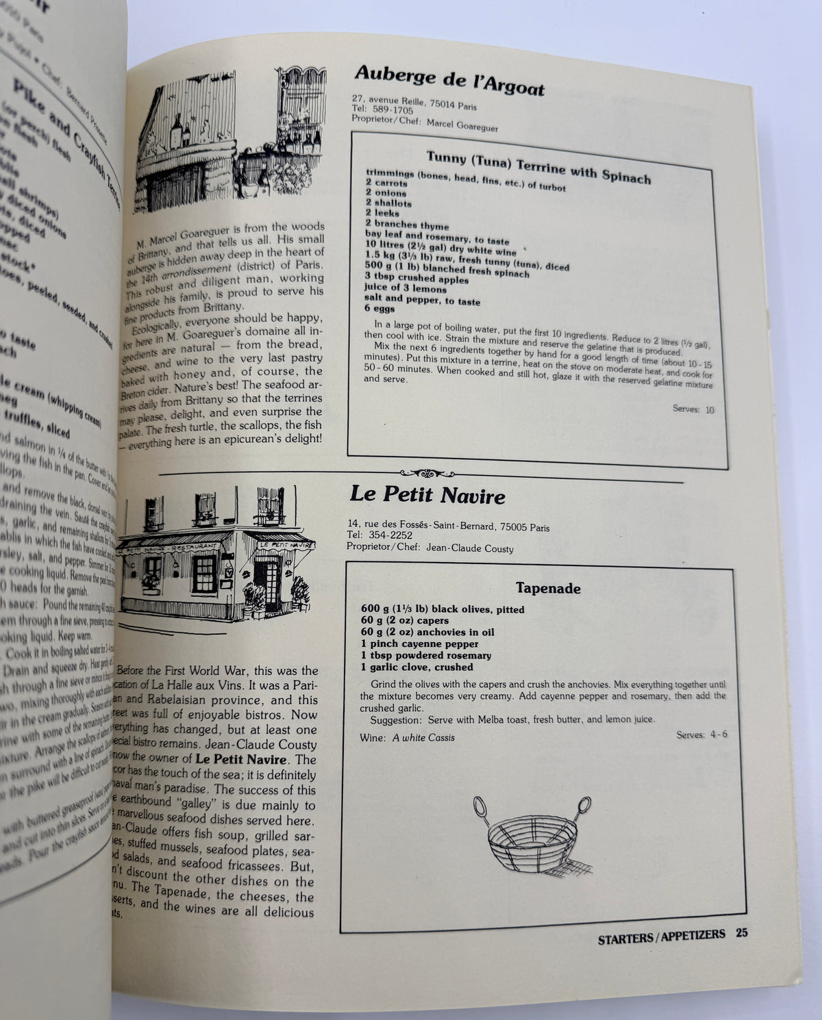The Master Chefs of France Recipe Book, 1981