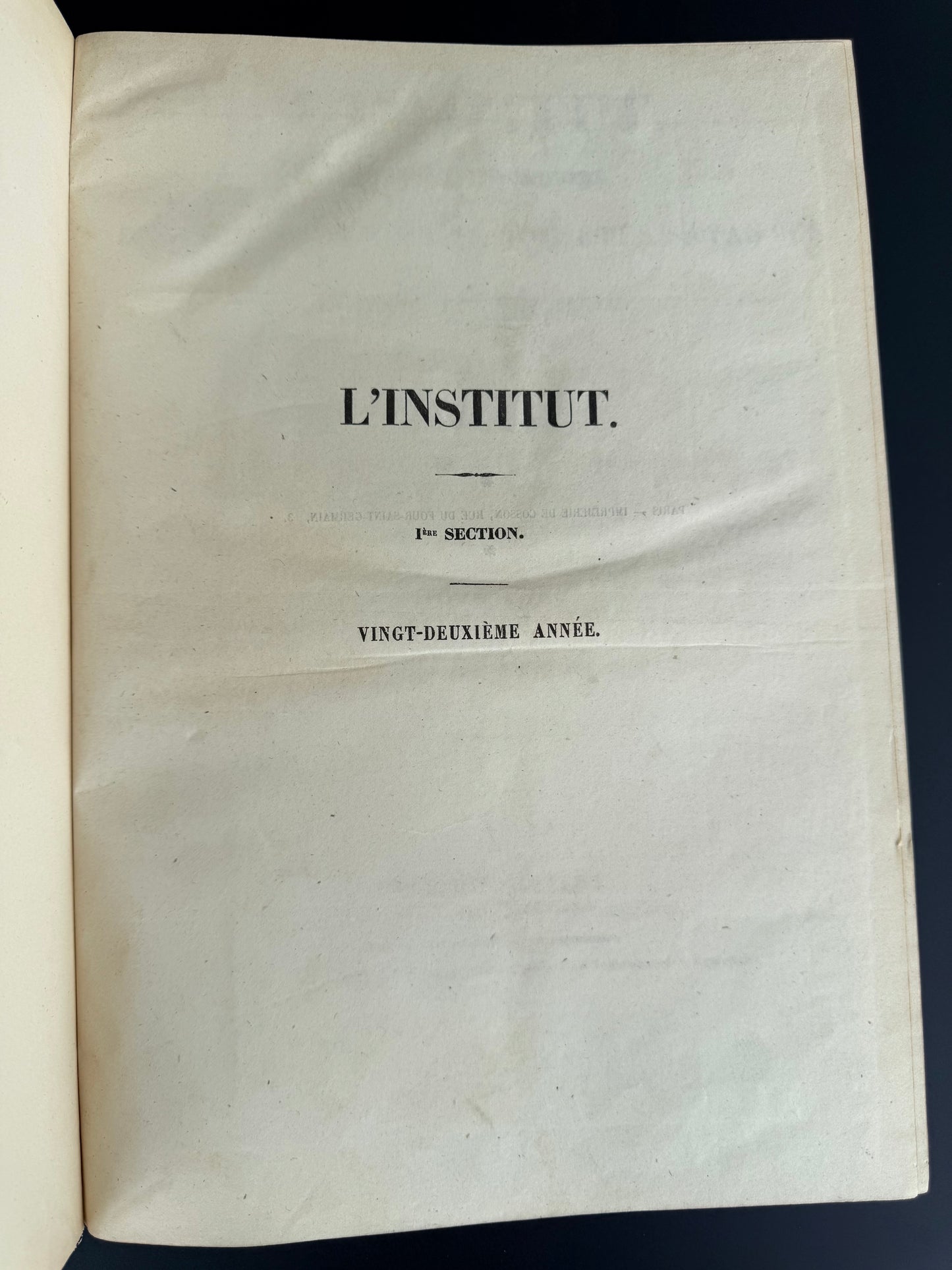 Universal Journal of the Sciences and Learned Societies, French Journals, 1854