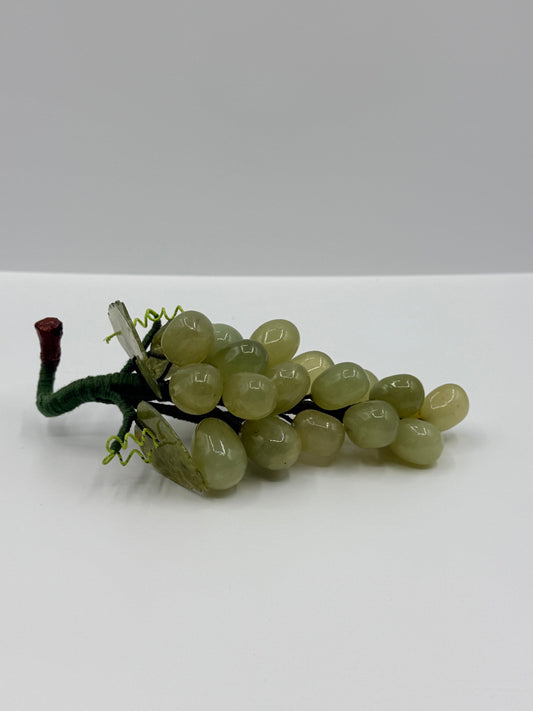 Glass Green Grapes Decor. 6” DSM Vintage