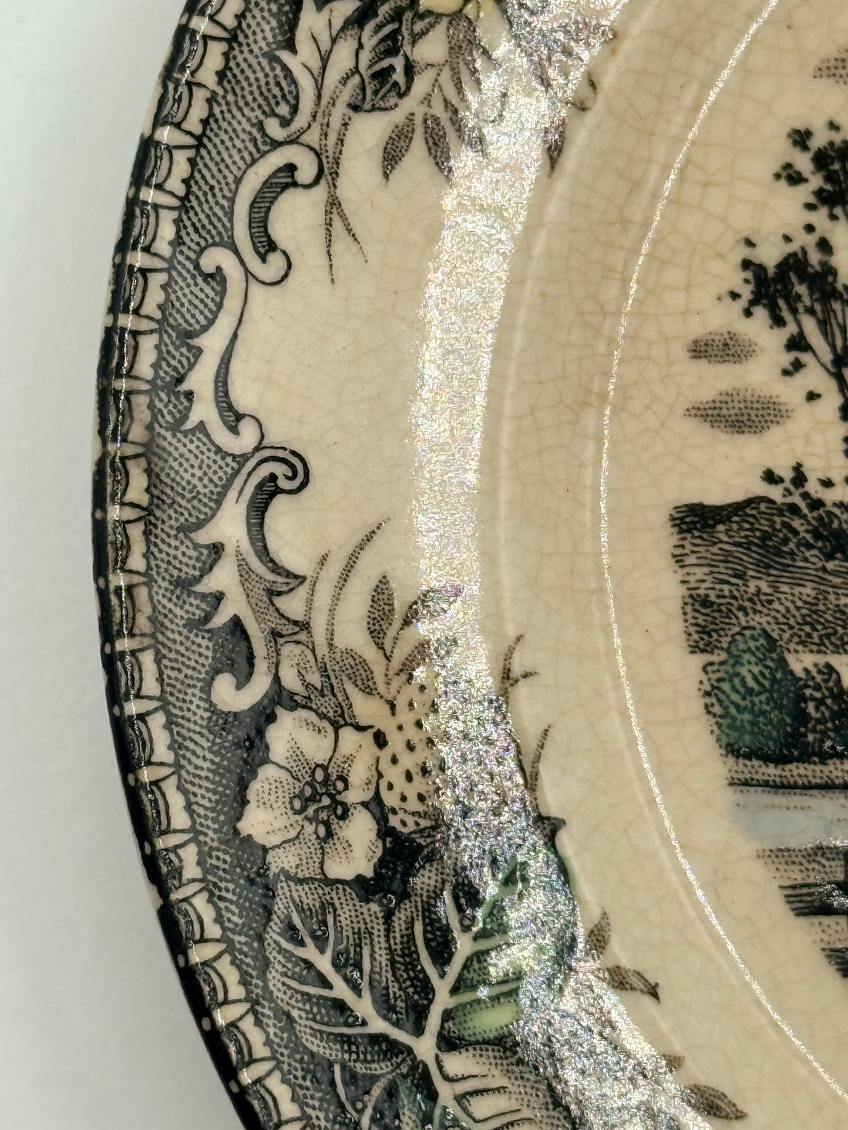 Vintage Pastoral Country Transferware Plate