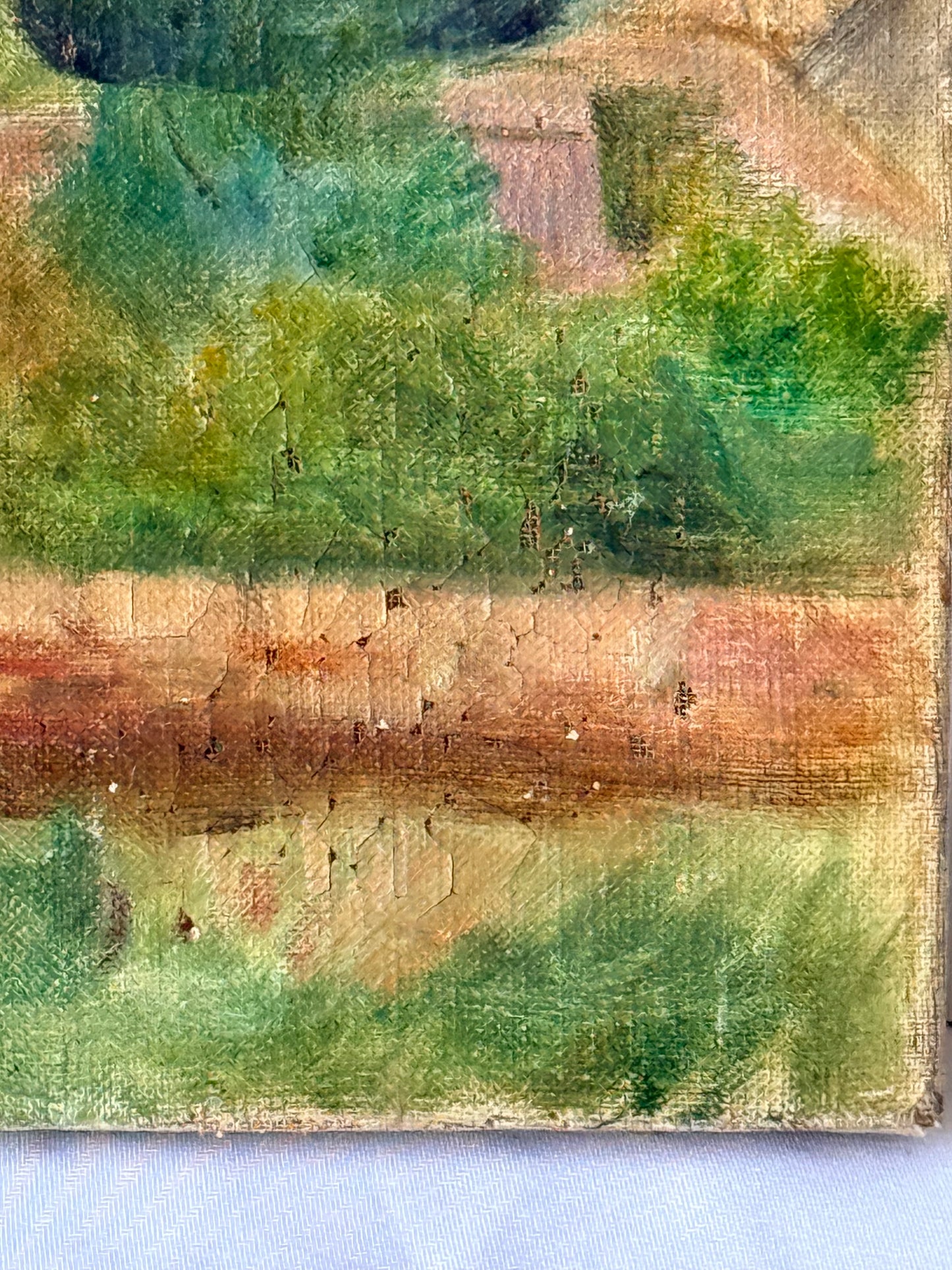 European Seascape Oil Painting, 21”, Cavaillon