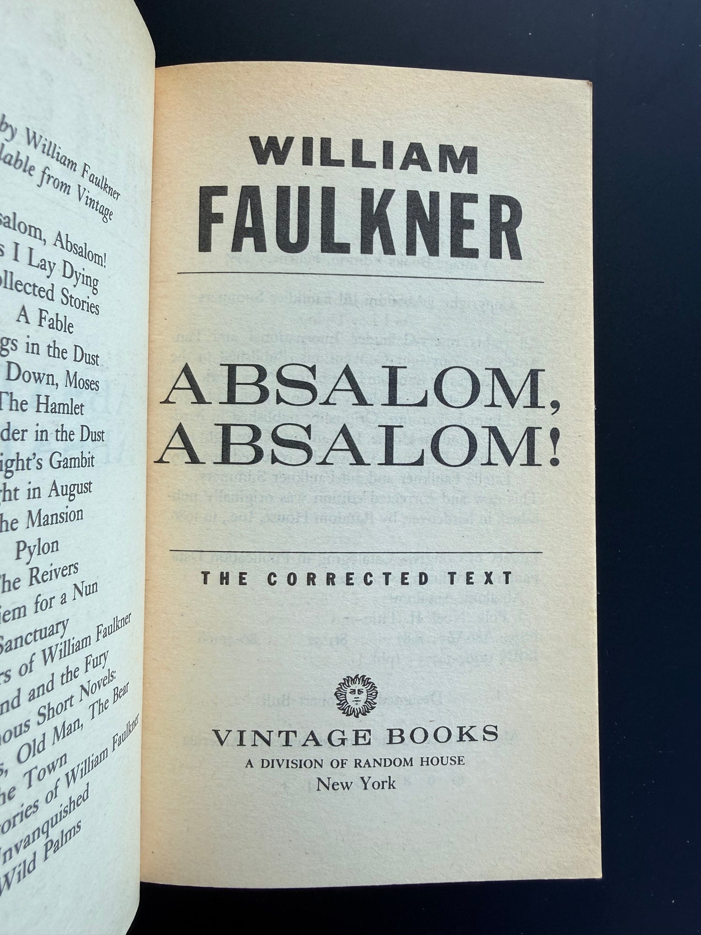 Absalom, Absalom by William Faulkner, 1987