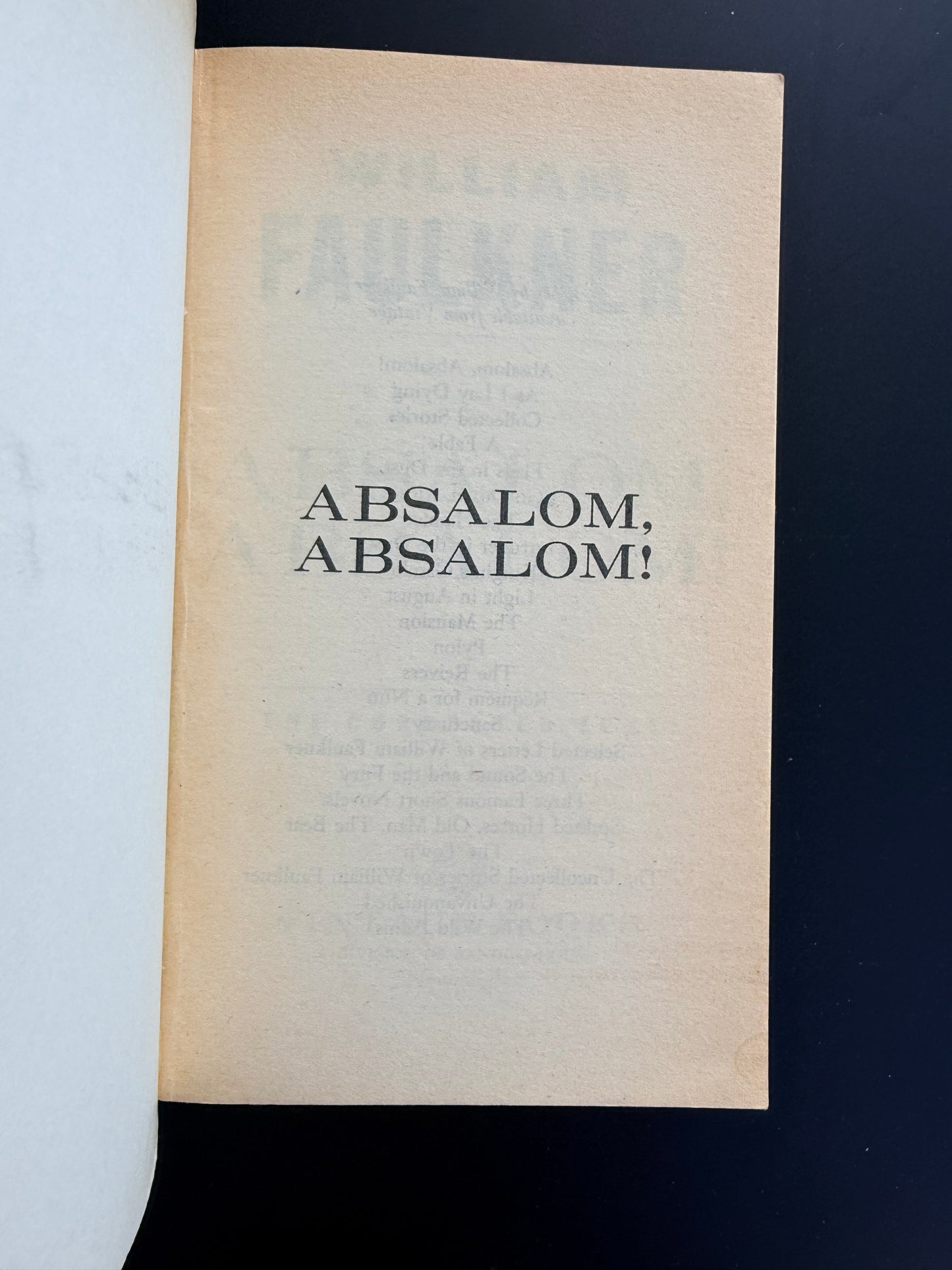Absalom, Absalom by William Faulkner, 1987