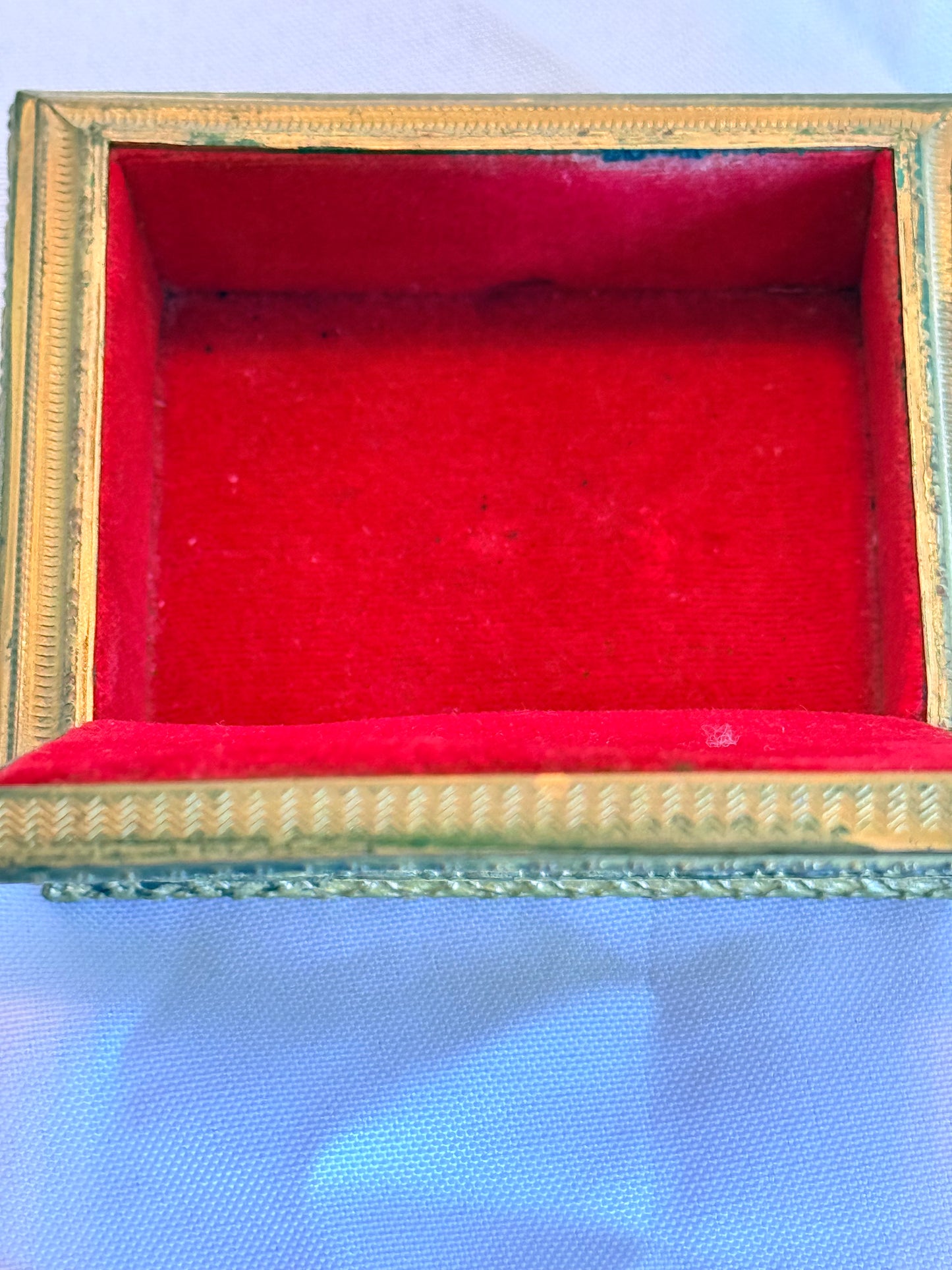 Italian Ormolu Trinket Box with Female Portrait, 4”