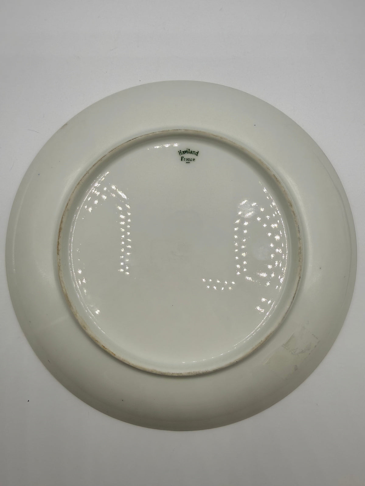 Haviland France Gold and White Plate, 8” DSM Vintage