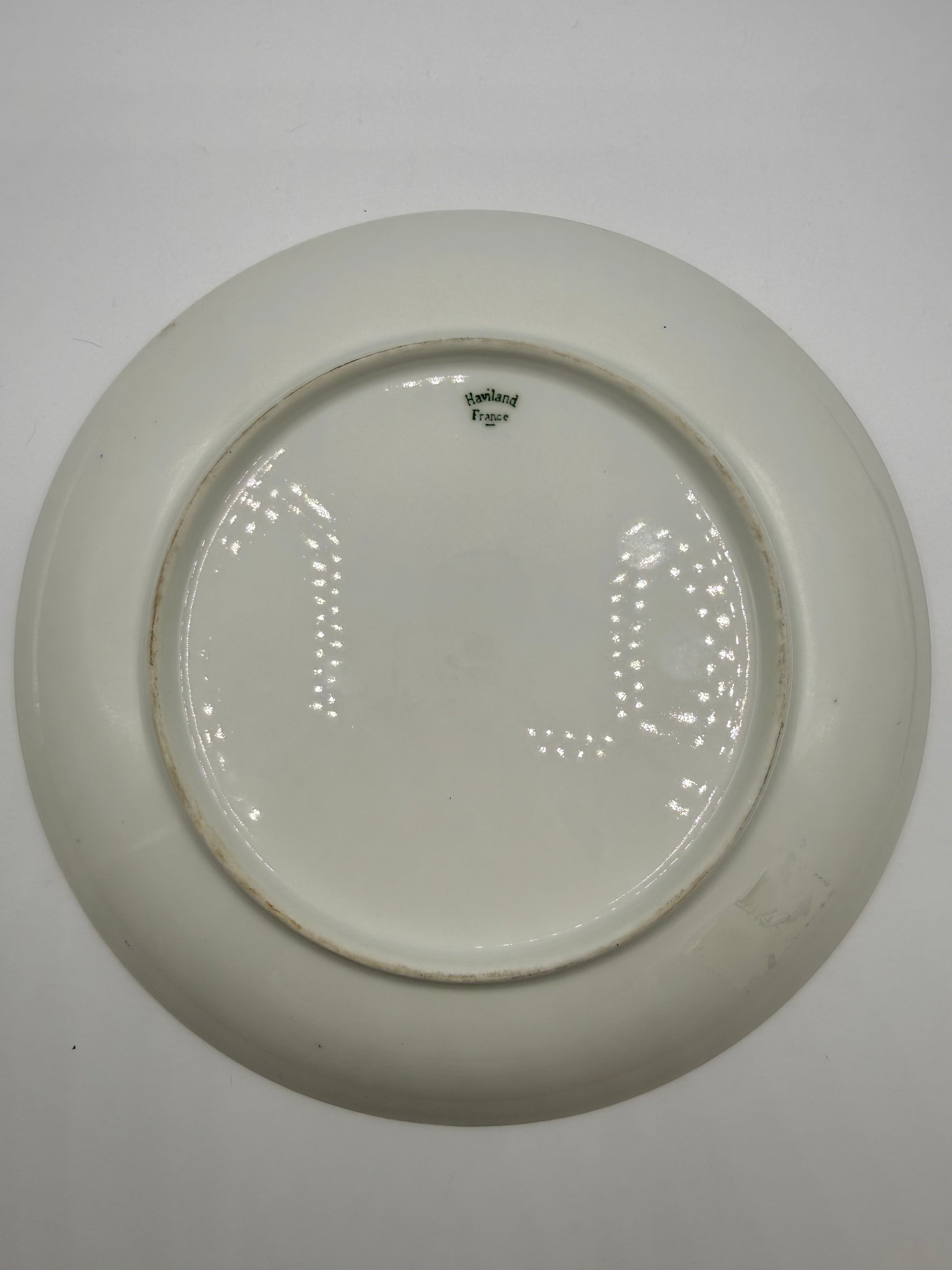Haviland France Gold and White Plate, 8” DSM Vintage