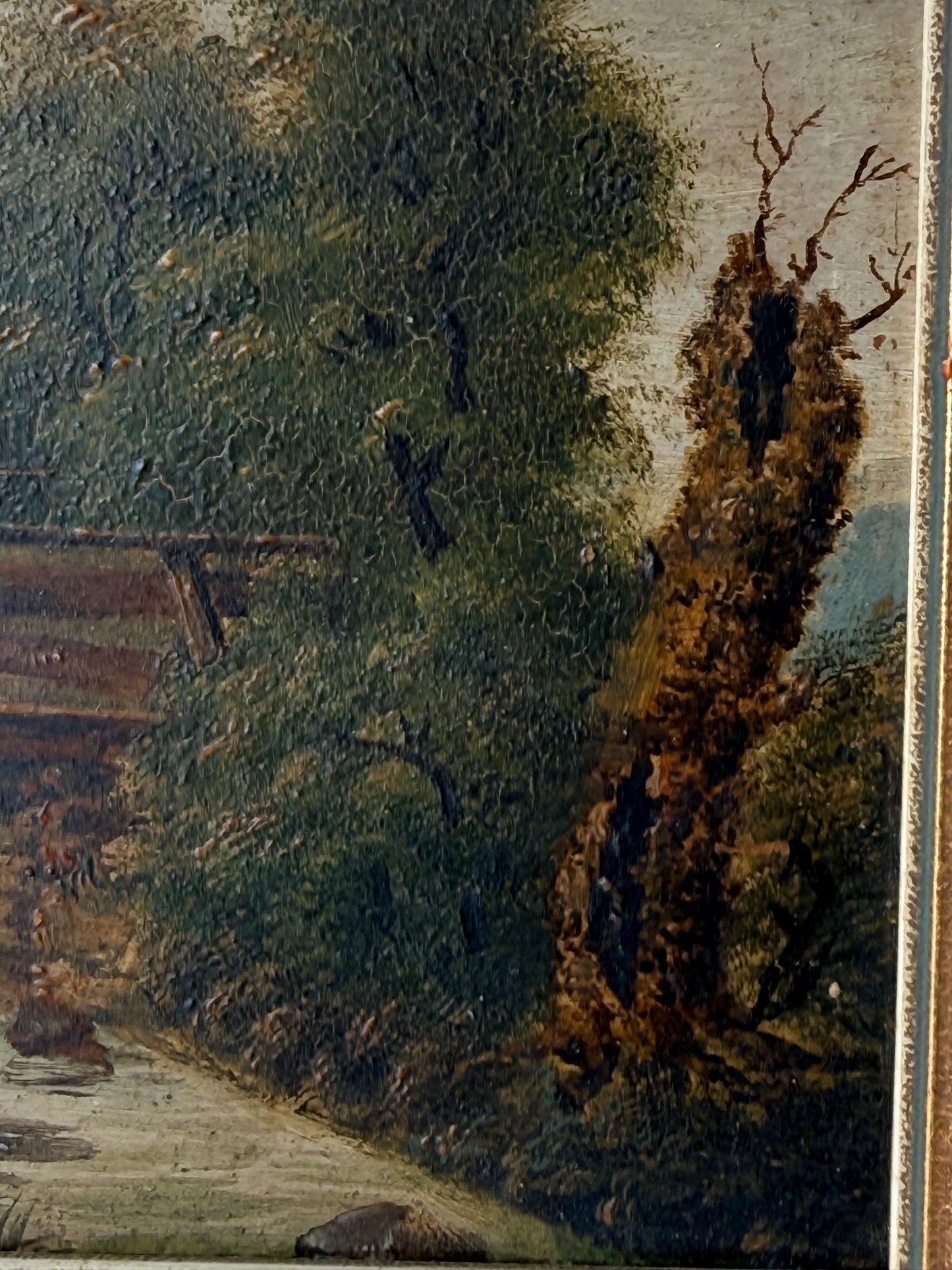 Wilhelm Busch Landscape Oil Painting, German Artist (1832-1908)