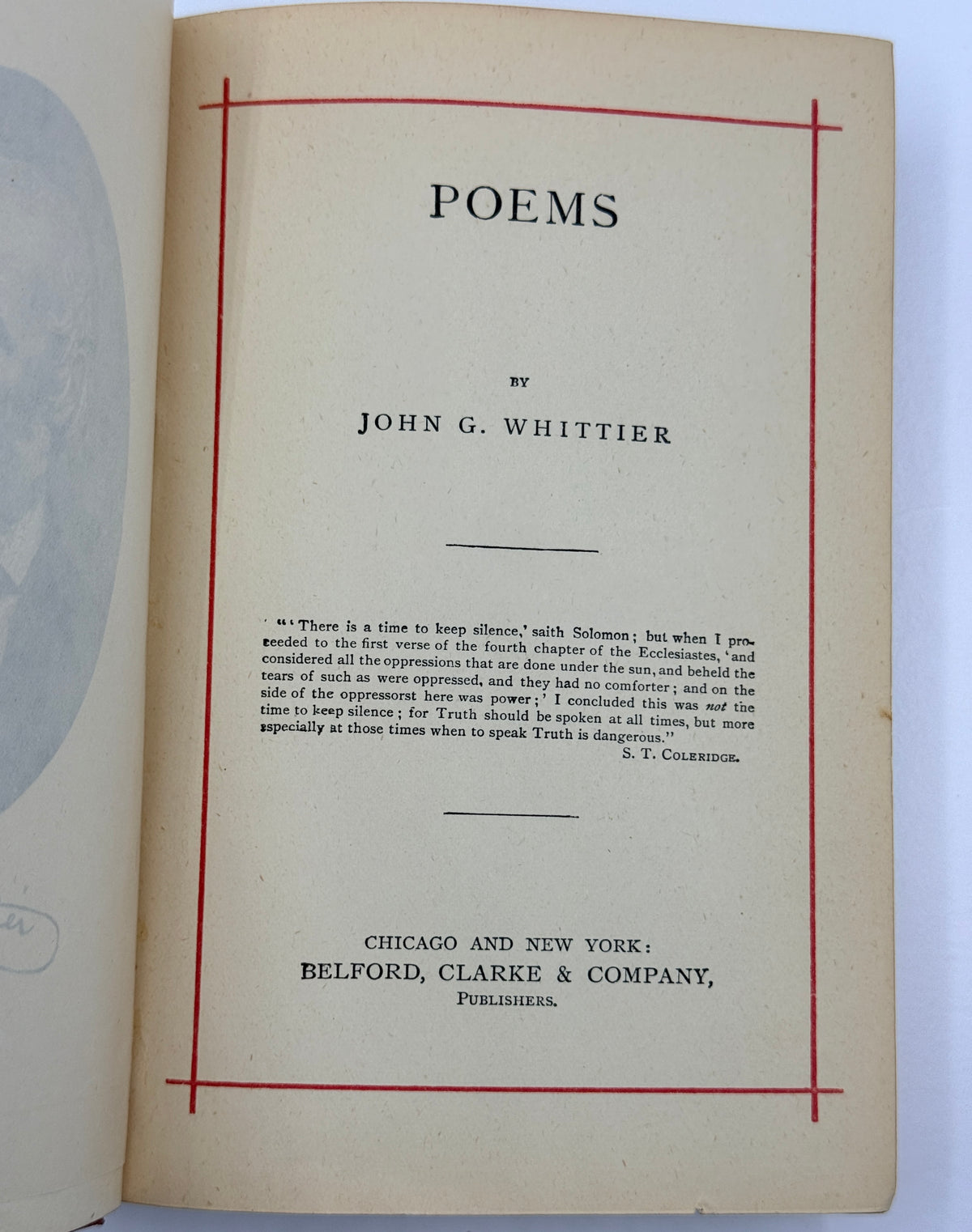 Poems by John Whittier