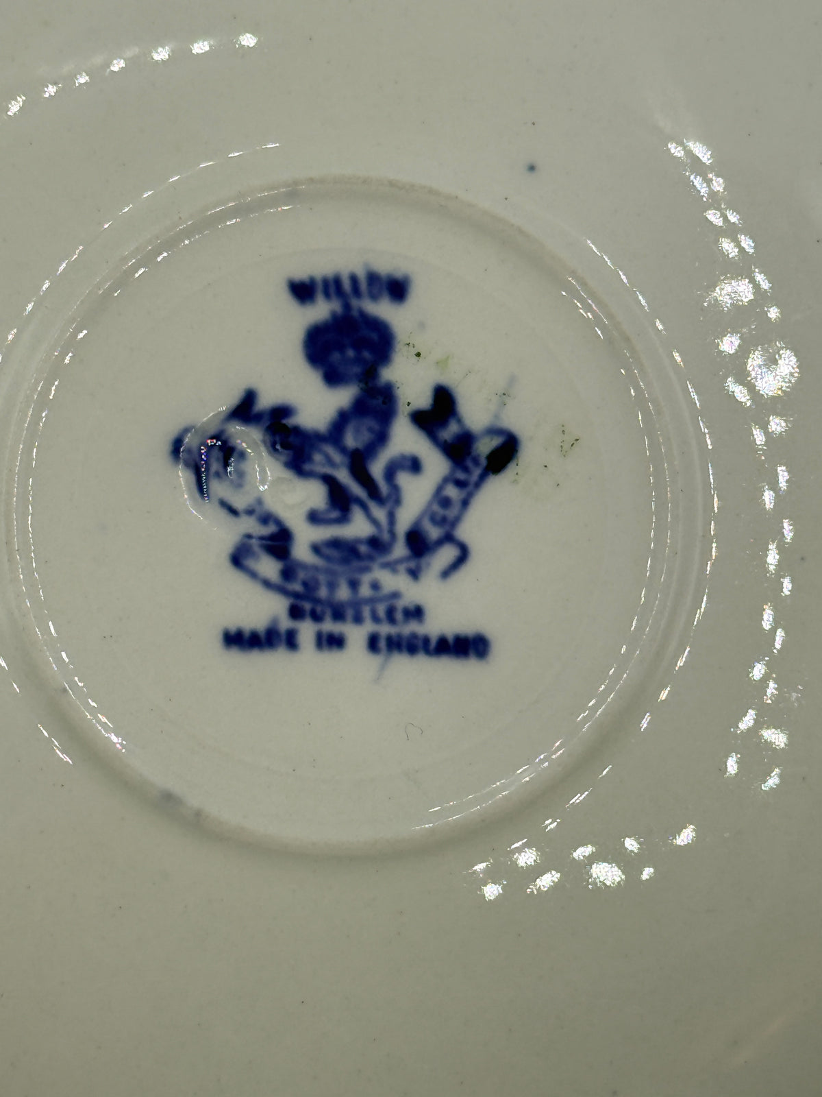 Blue Willow Small Blue & White English Plate
