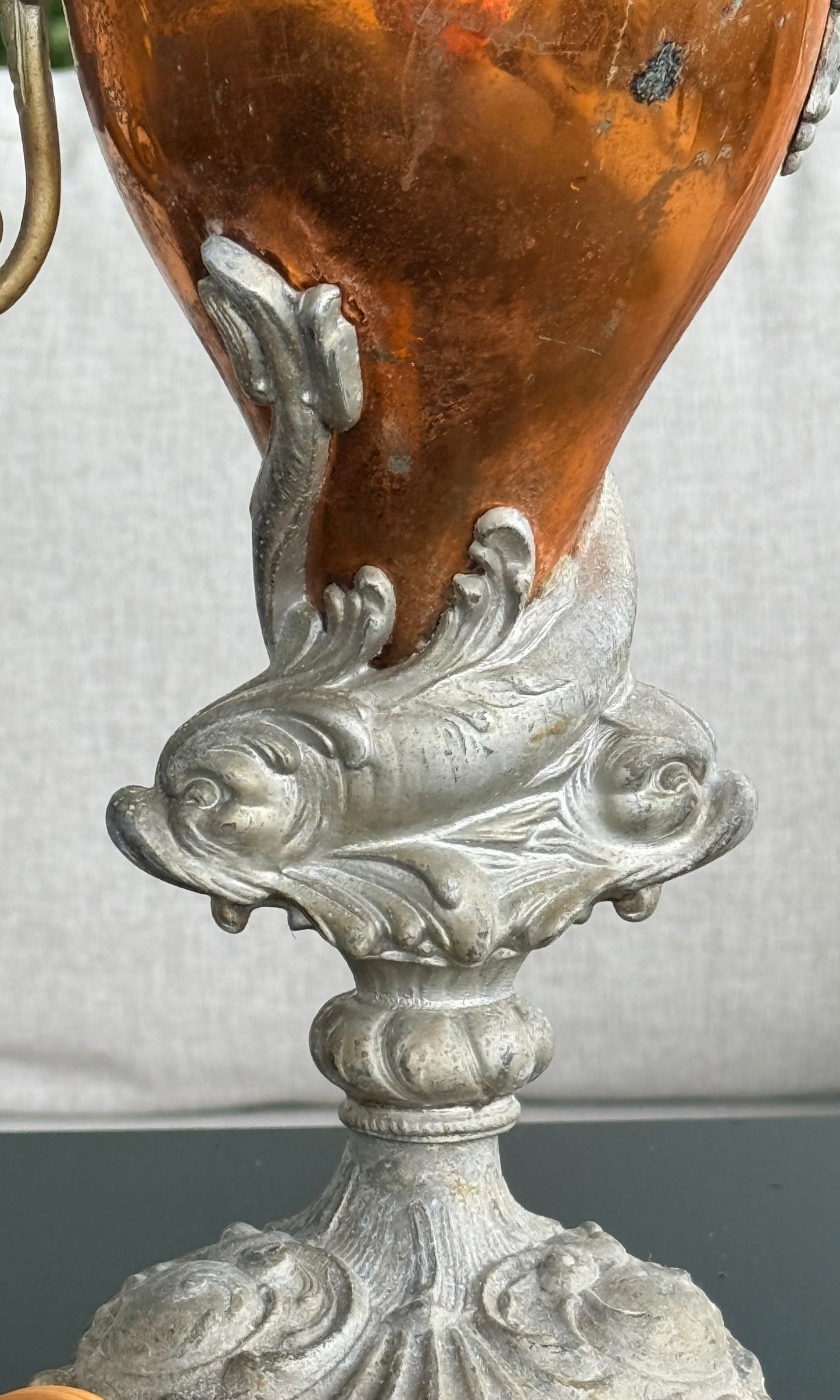 Baroque Style Antique Copper Ewer