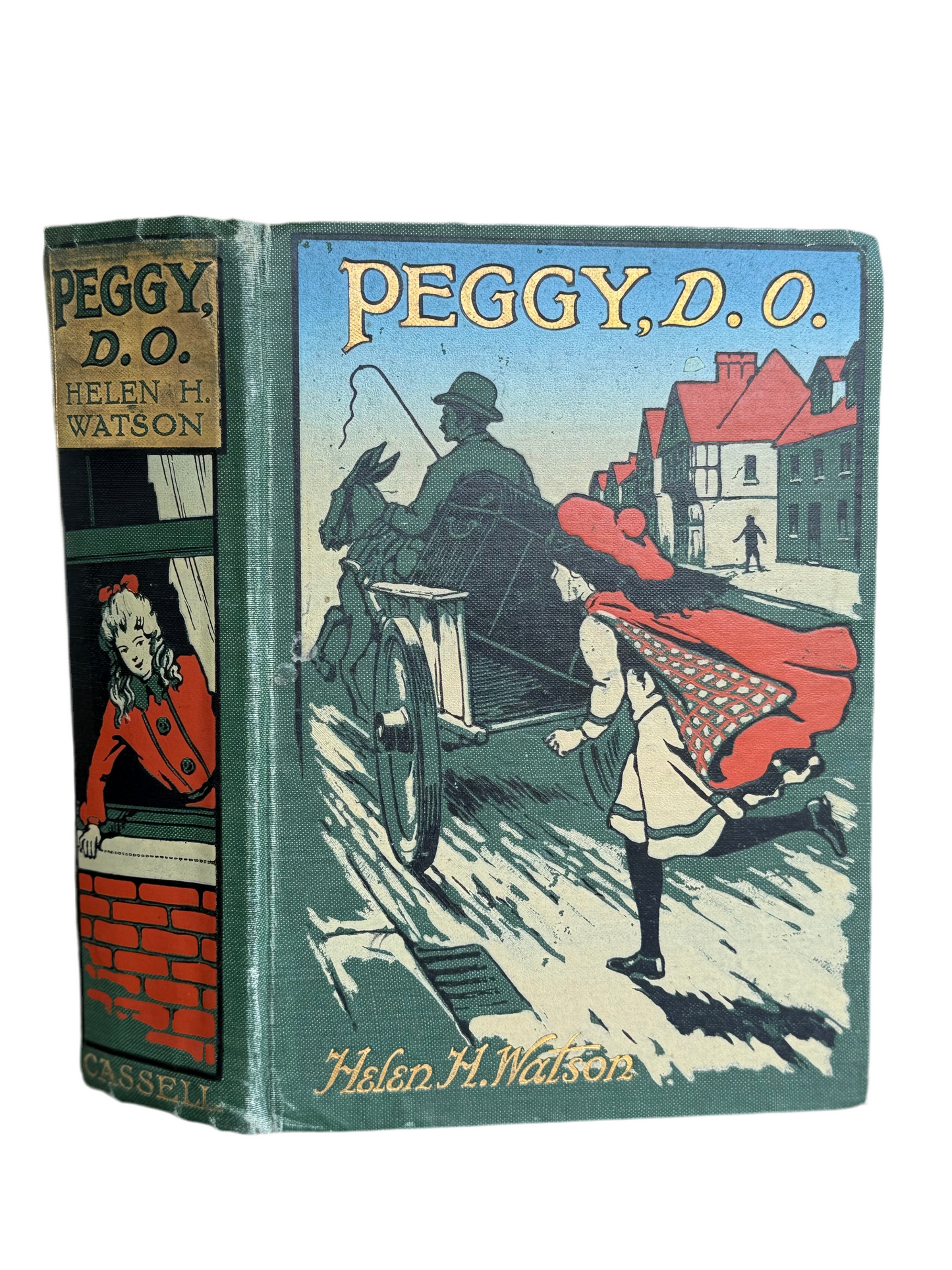 Book cover of 'Peggy, D. O.' by Helen H. Watson with illustrations on a white background