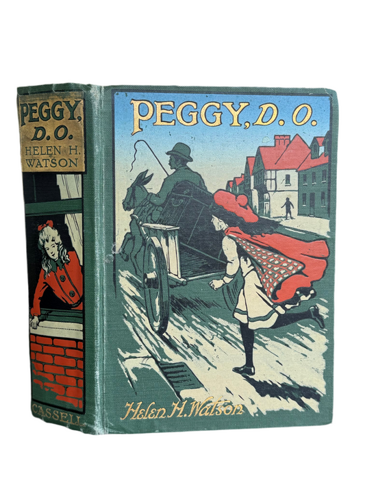 Book cover of 'Peggy, D. O.' by Helen H. Watson with illustrations on a white background