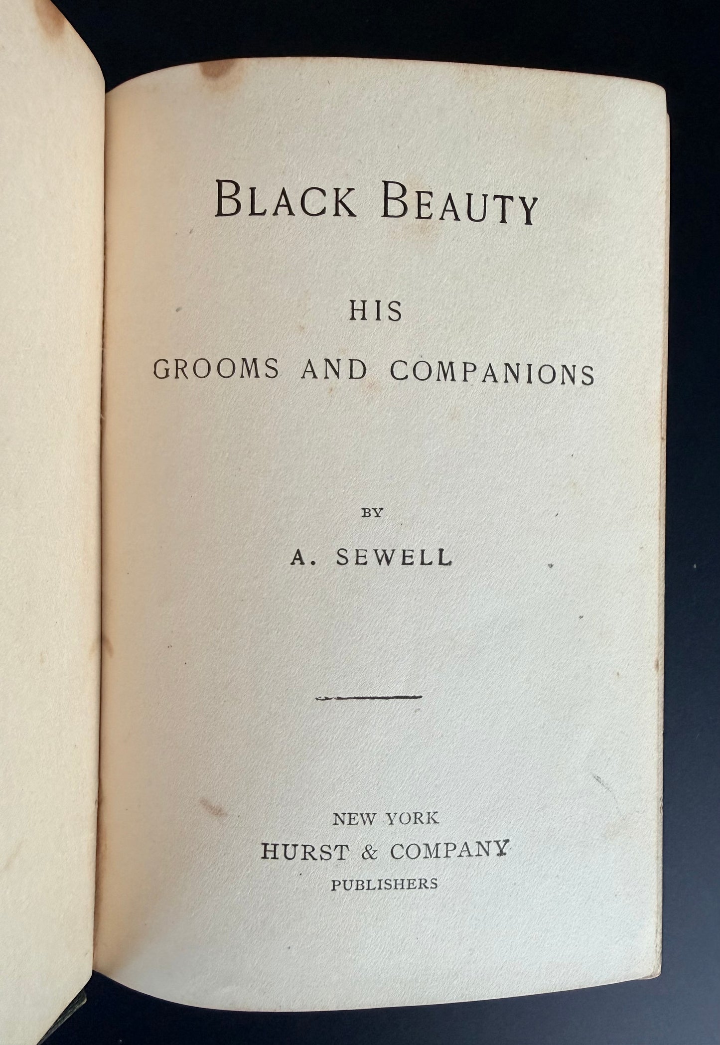 Black Beauty by Sewell with Art Nouveau Cover, 1900