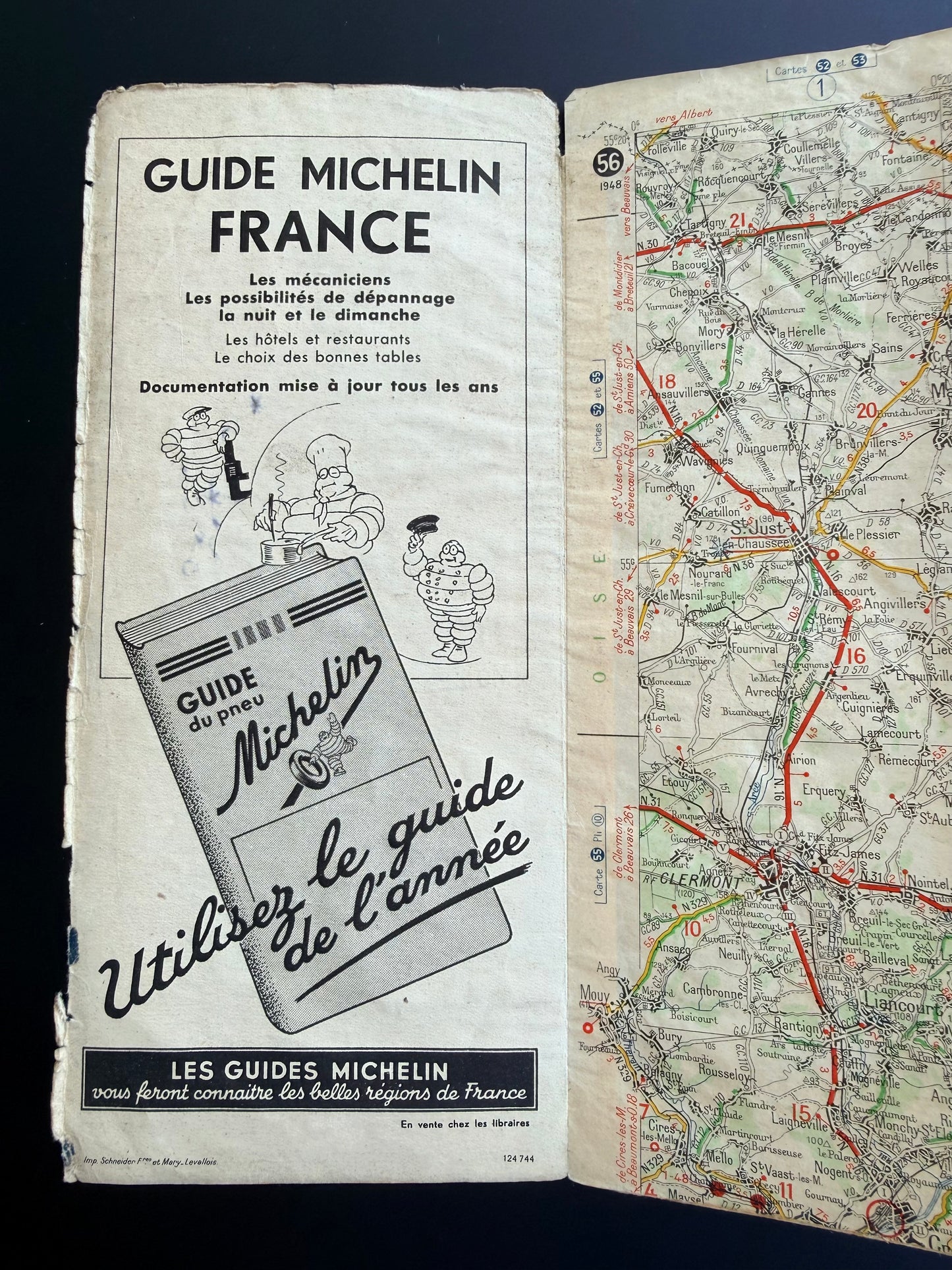 Vintage Michelin Map of Paris #56