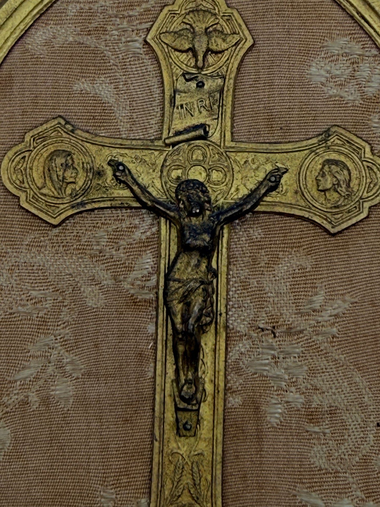 Bronze Style Religious Crucifix Wall Plaque, Christ Wall Art