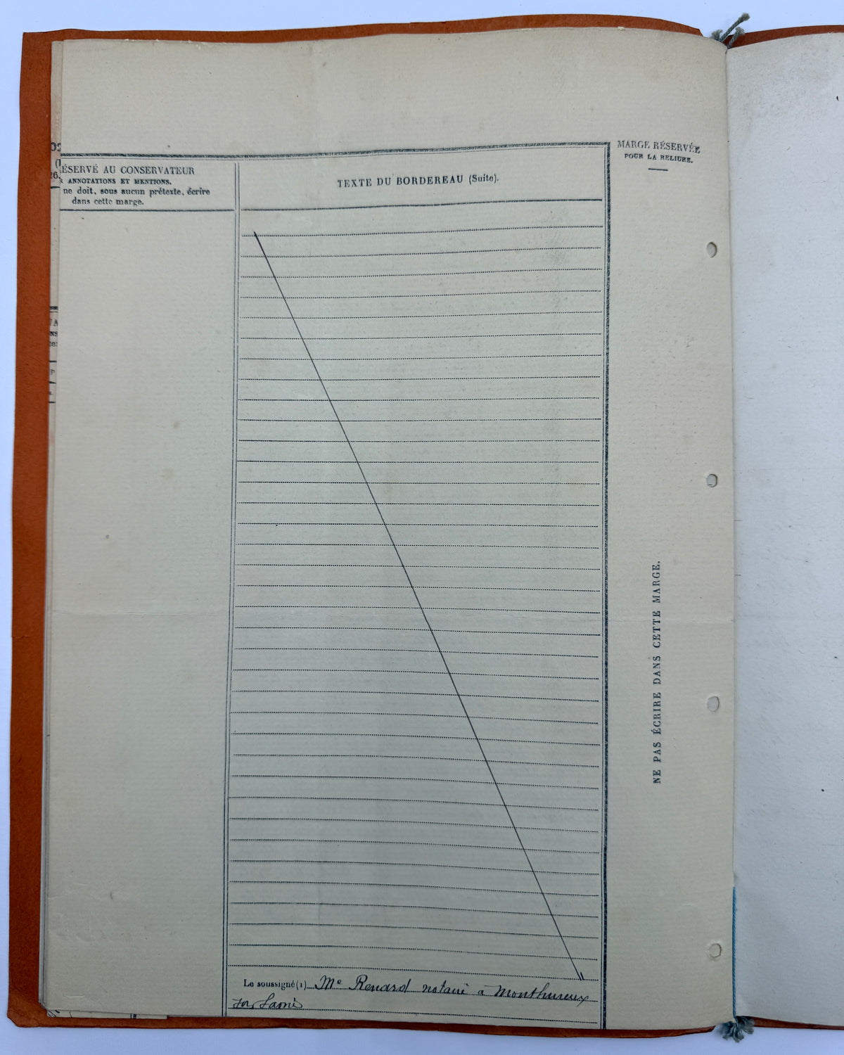 French Vintage Handwritten Bond Document, 1931