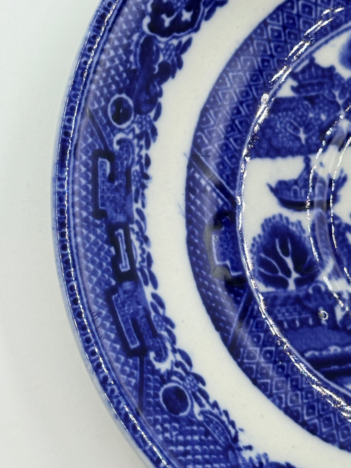 Blue Willow Small Blue & White English Plate