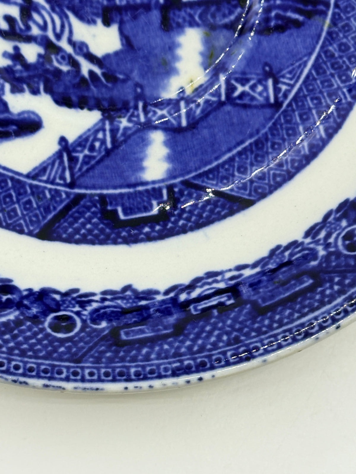 Blue Willow Small Blue & White English Plate