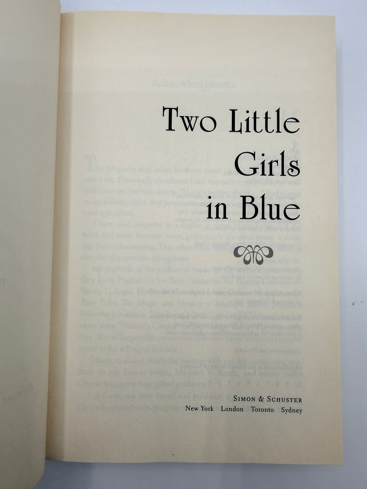 Two Little Girls in Blue by Mary Higgins Clark