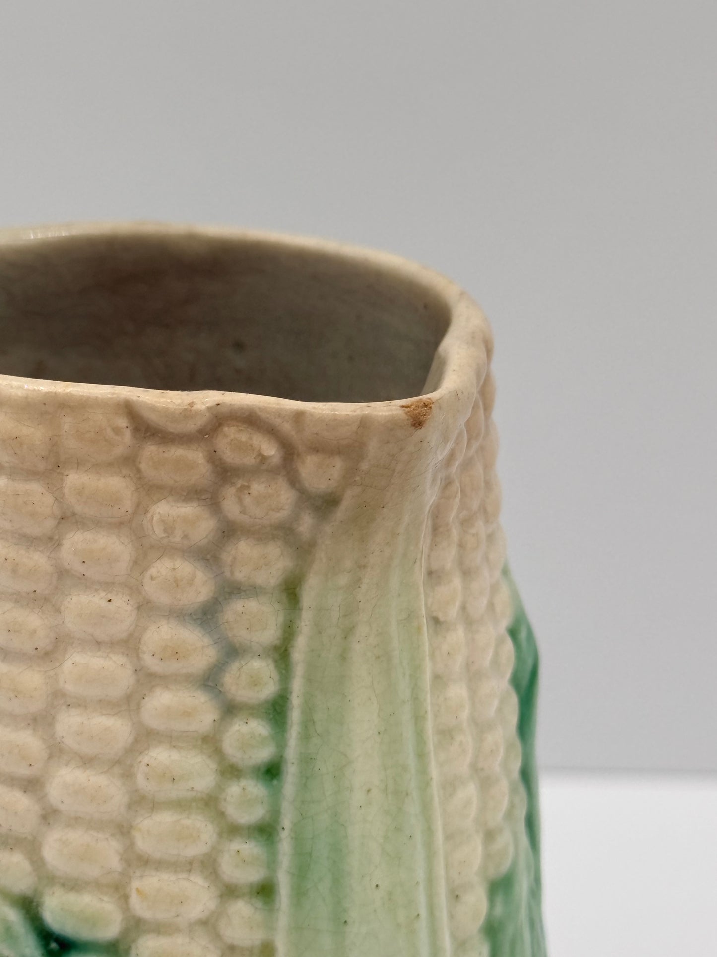 Etruscan Majolican Corn Creamer