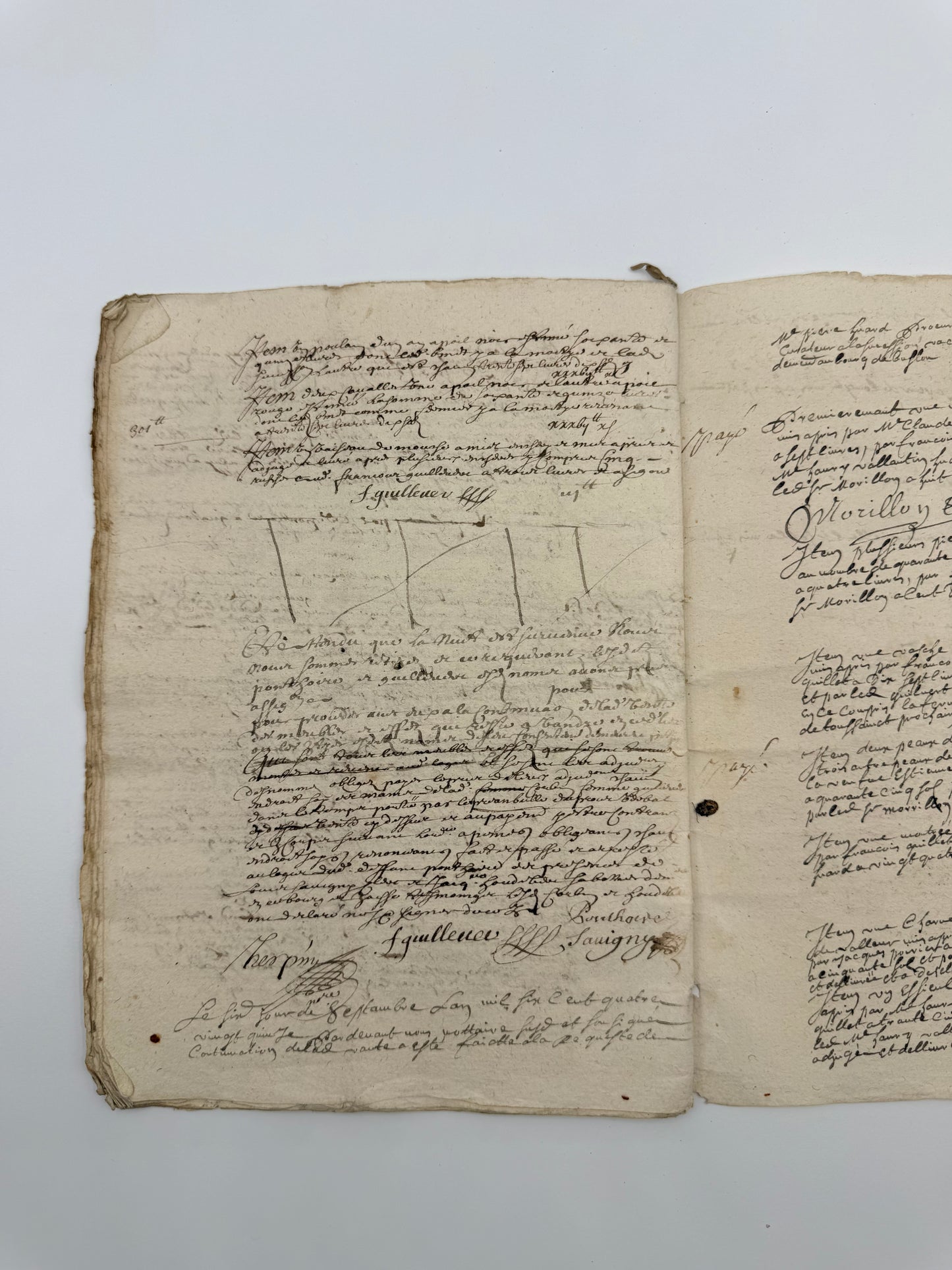 French Handwritten Document, 1695, 16-page