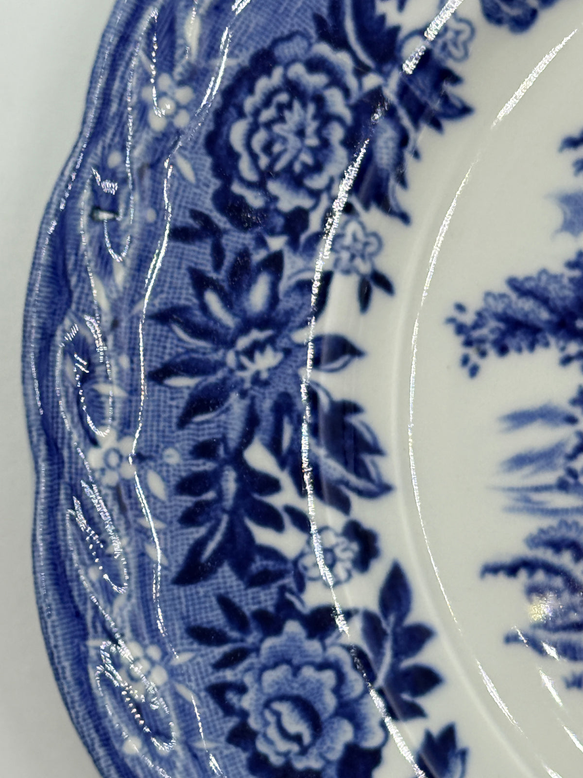 W H Grindley & Co Shaffordshire Blue & White Country Style Small Plate