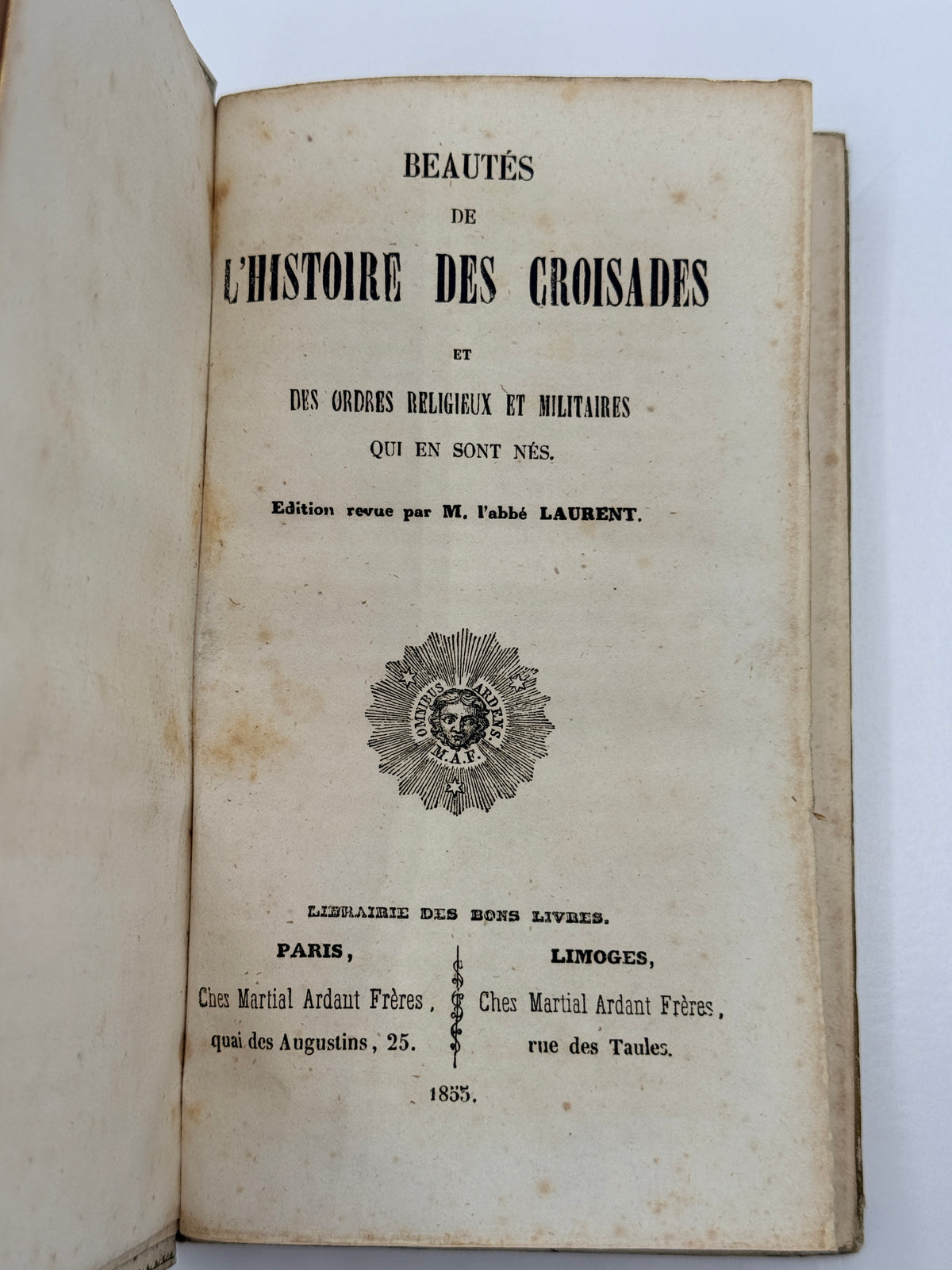 Beauties of the History of the Crusades, French Cartonnage Book