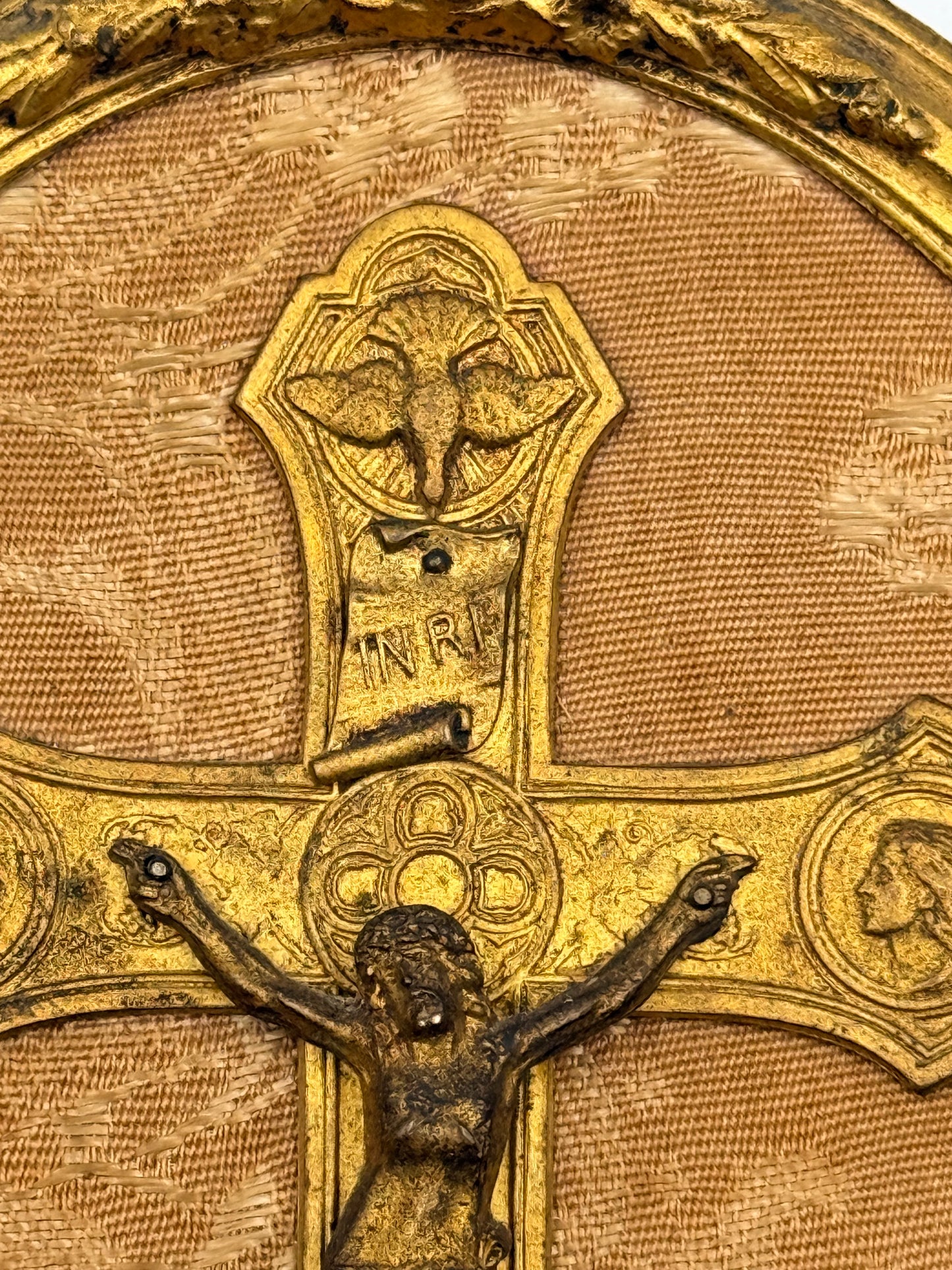 Bronze Style Religious Crucifix Wall Plaque, Christ Wall Art