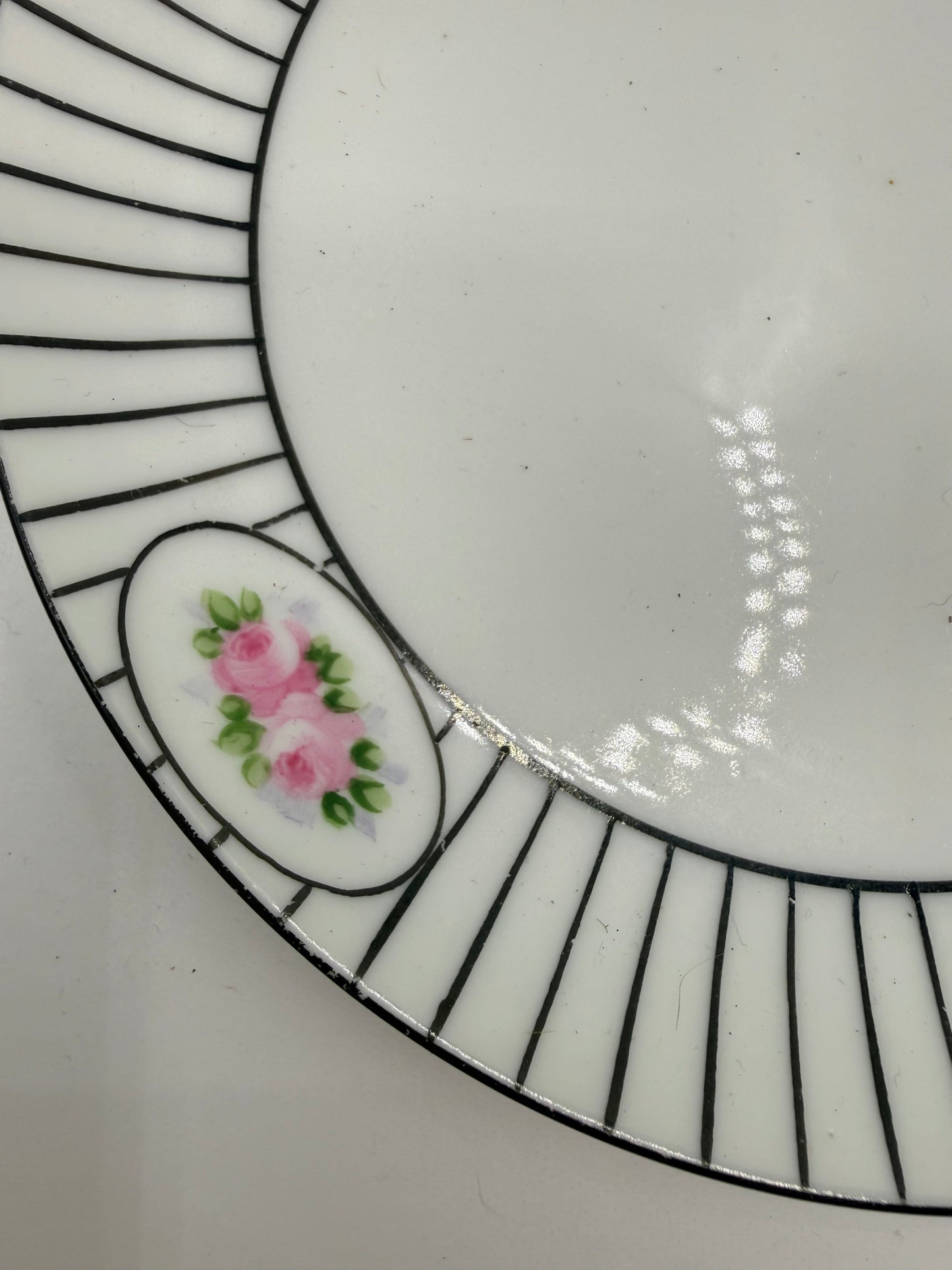 Nippon Pink Rose Floral Plate, 6”