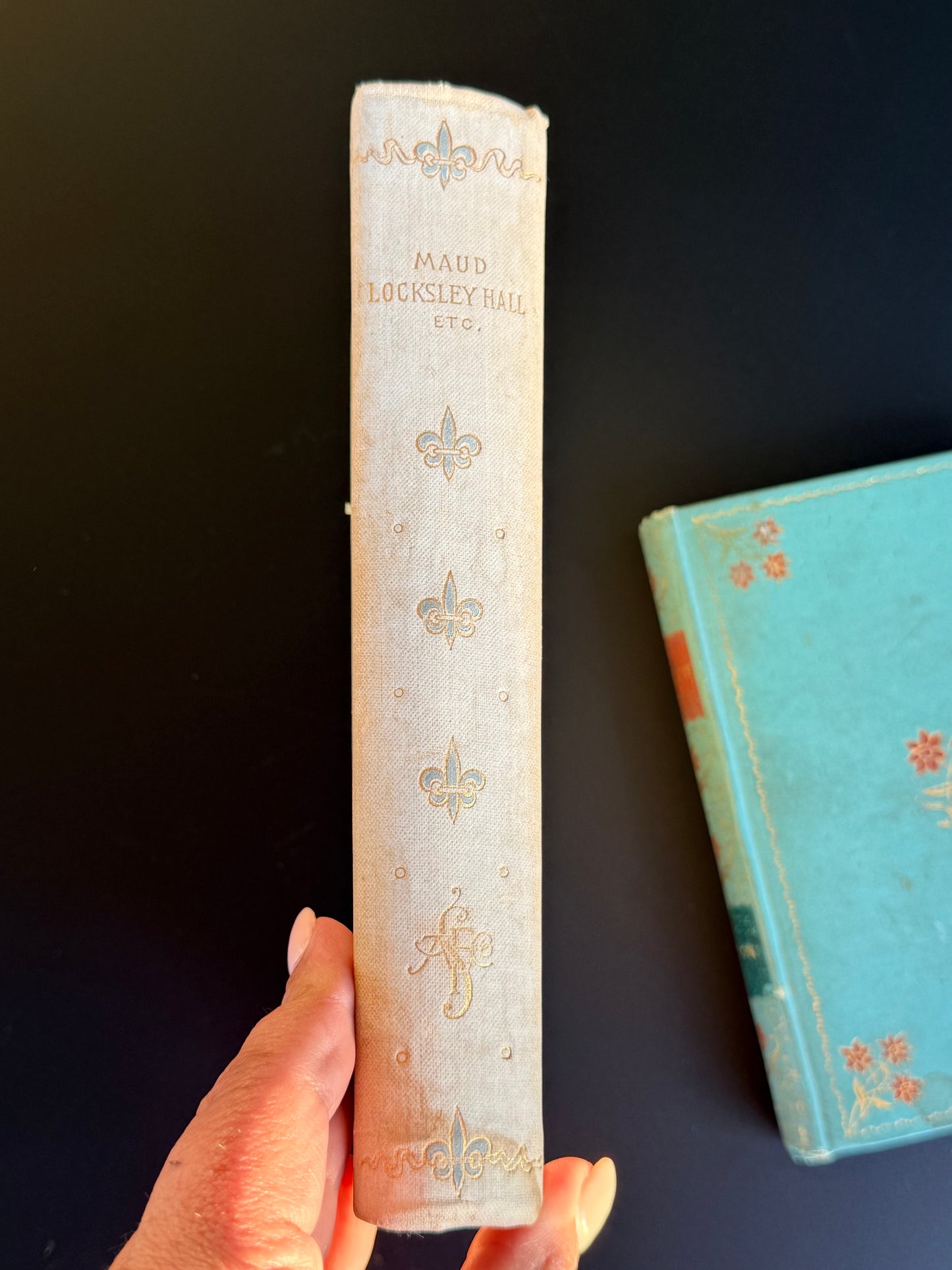 Lot of Antique Floral Books, Tennyson & Bacon