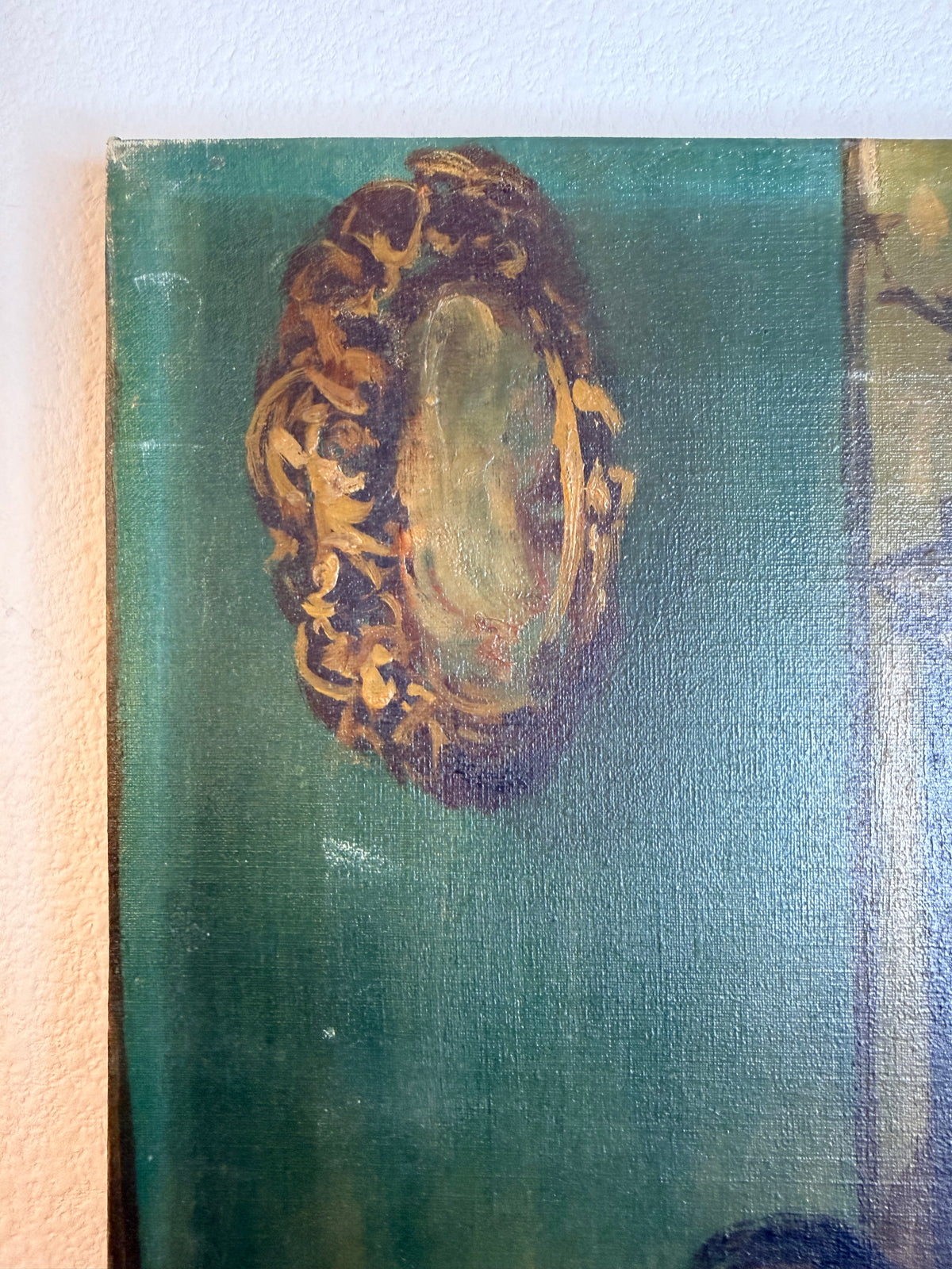 European Antique Oil Painting, 24”