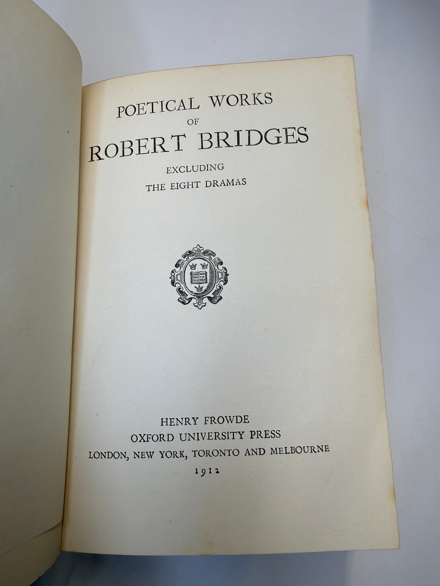 Robert Bridges Poetical Works, 1912