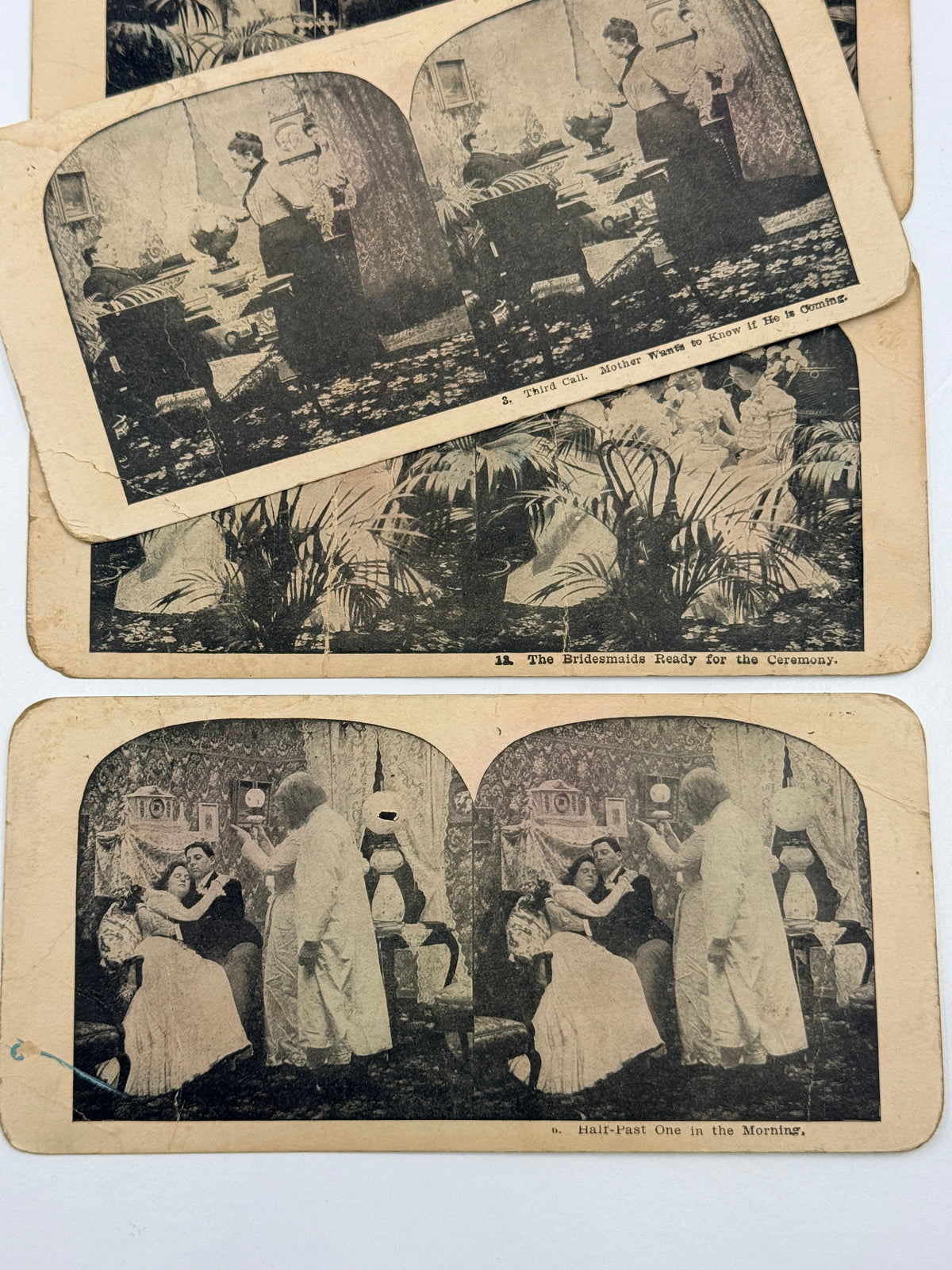 Lot of Five Home Life & Wedding Antique Stereotypes