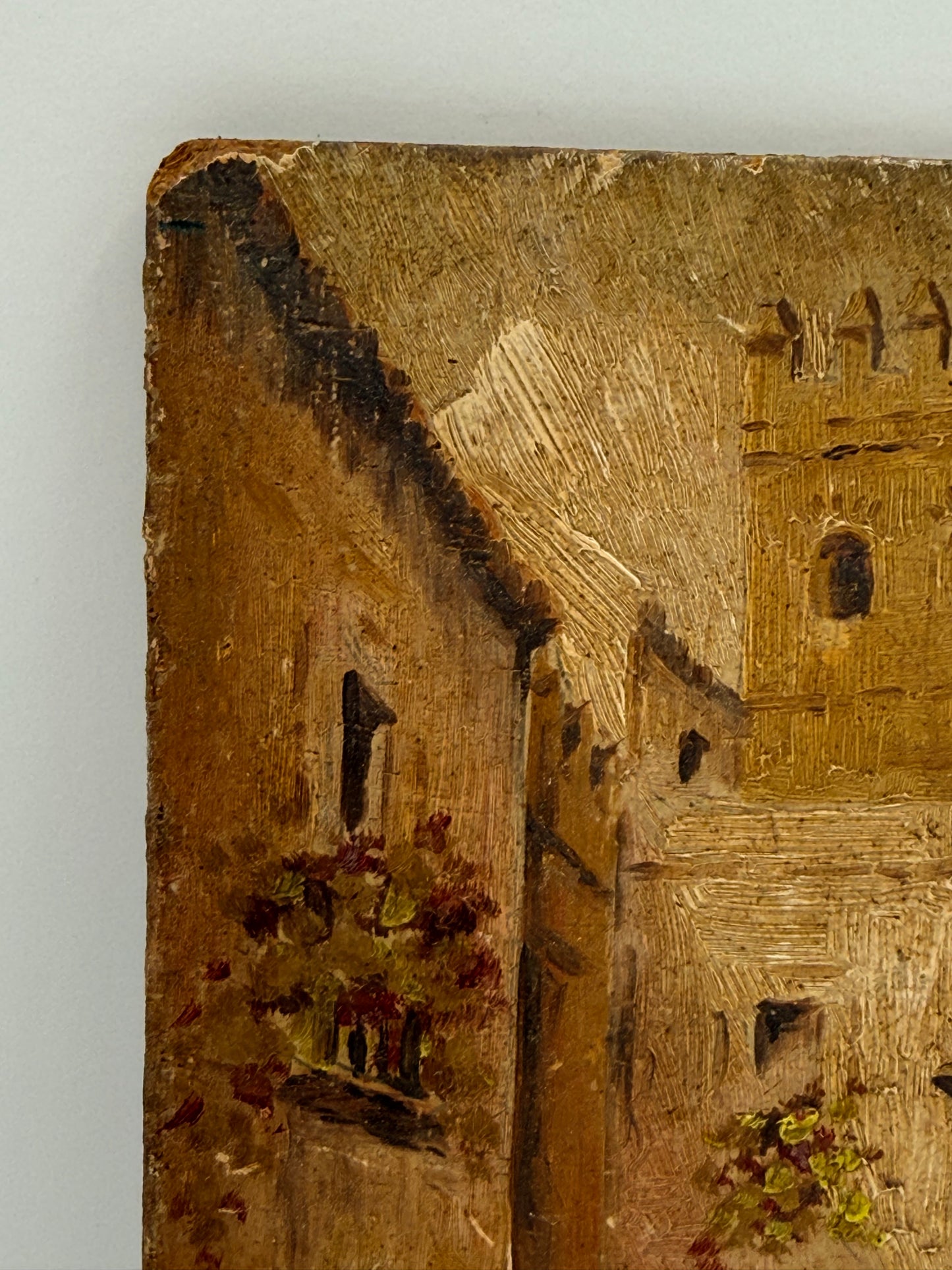 European Architectural Street Oil Painting, 7”