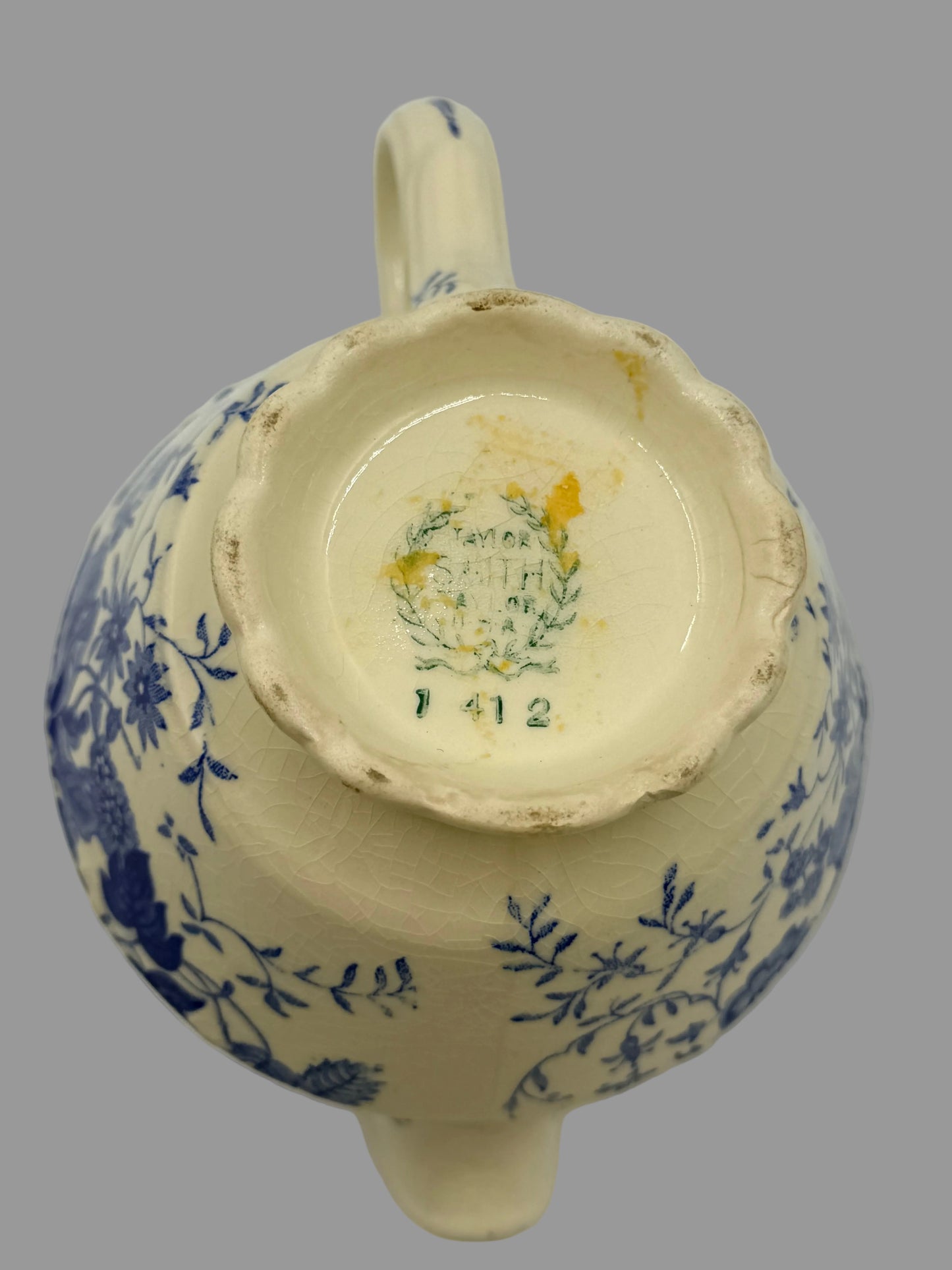 Taylor Smith Dogwood Blue and White Creamer