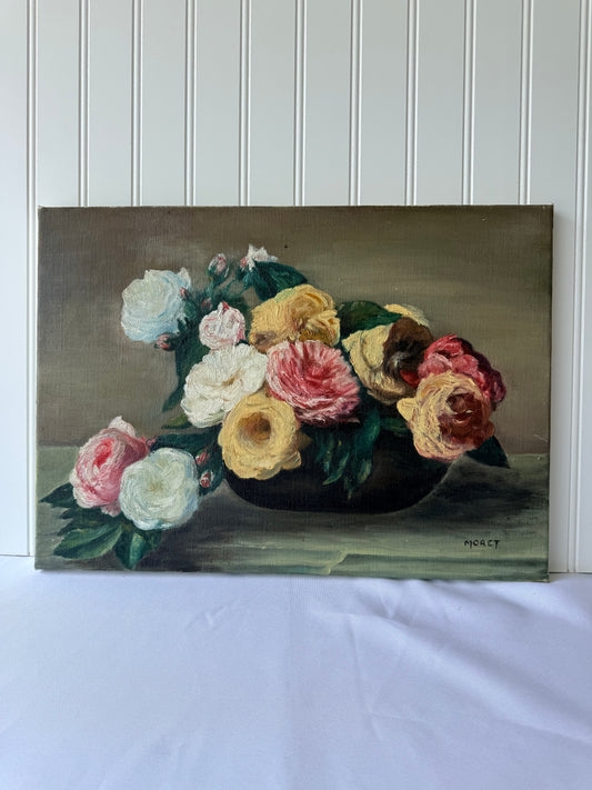 Floral Still Life Oil Painting, 18”