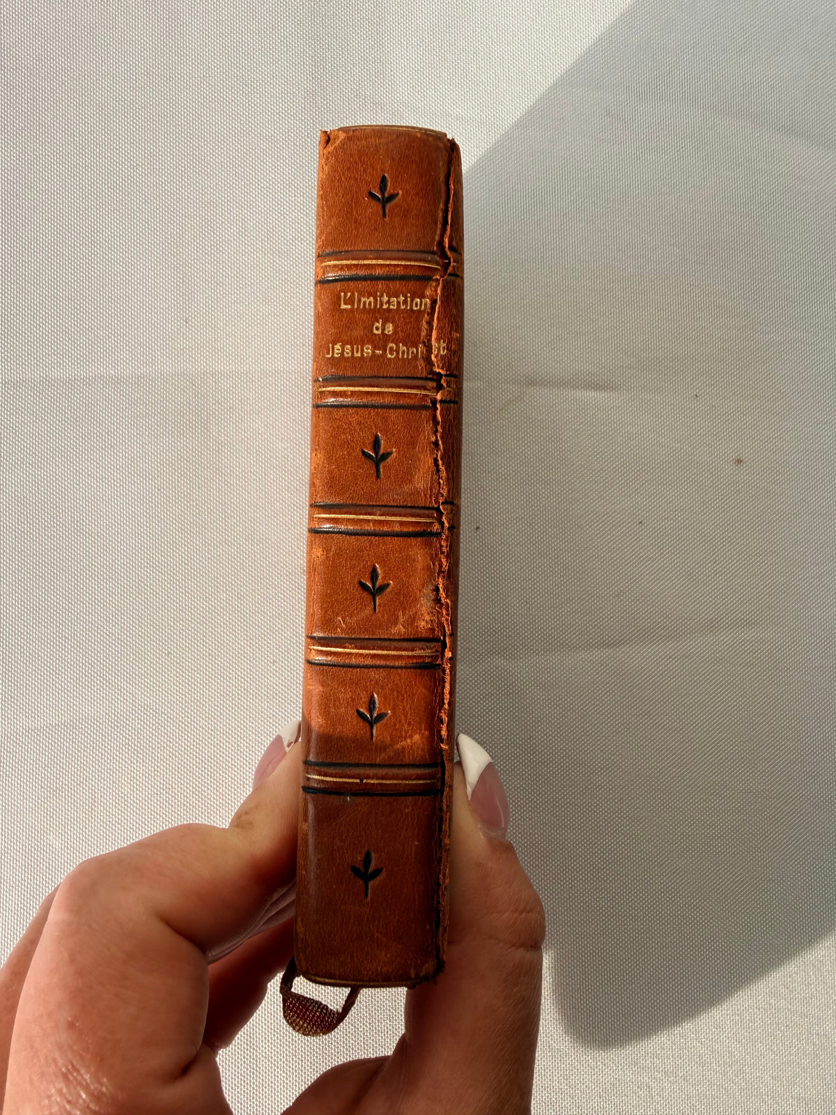 French Leather Prayer Book, L’Imitation de Jesus Christ DSM Vintage