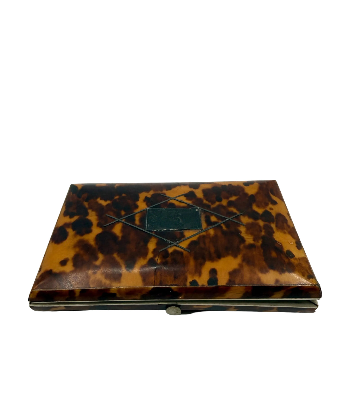 Victorian Tortoise Shell Style Card Holder Clasp