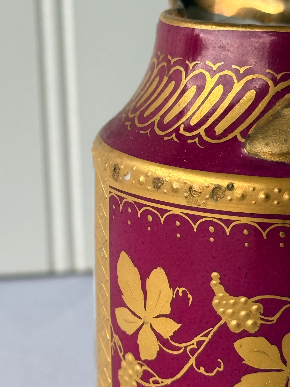 Antique Royal Vienna Style Hand Painted Footed Creamer or Ewer
