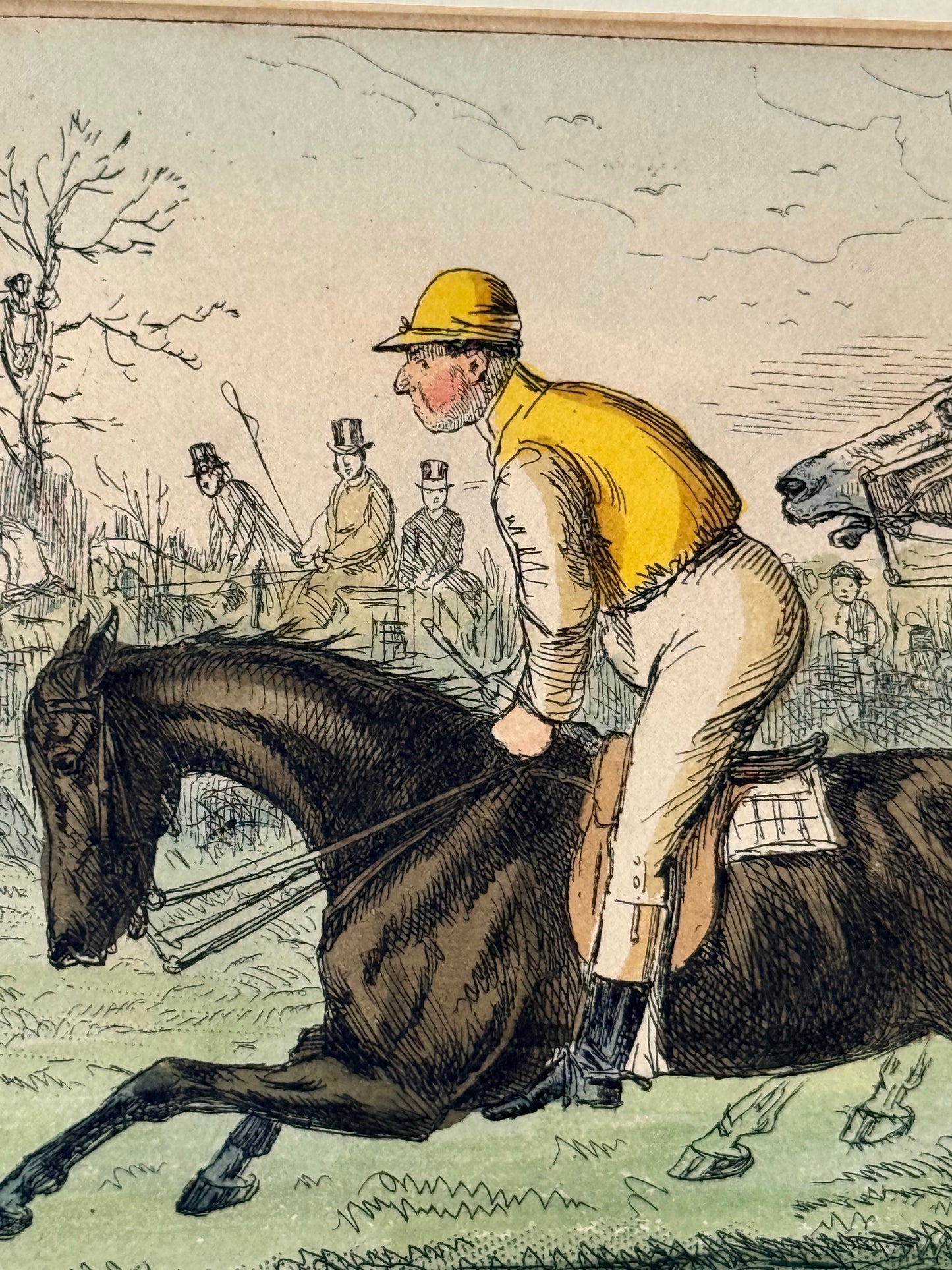 John Leech Equestrian Etching, 1850’s