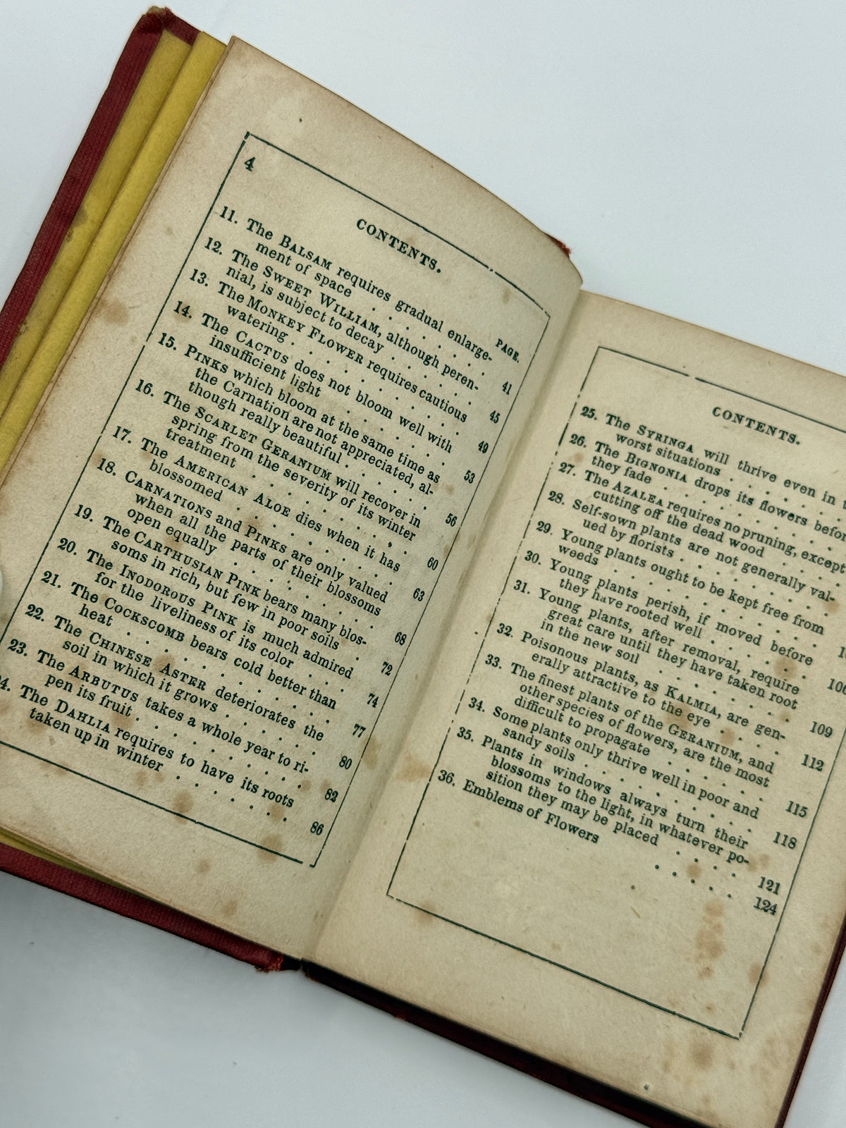 Thoughts Among Flowers, Small Book, 1853