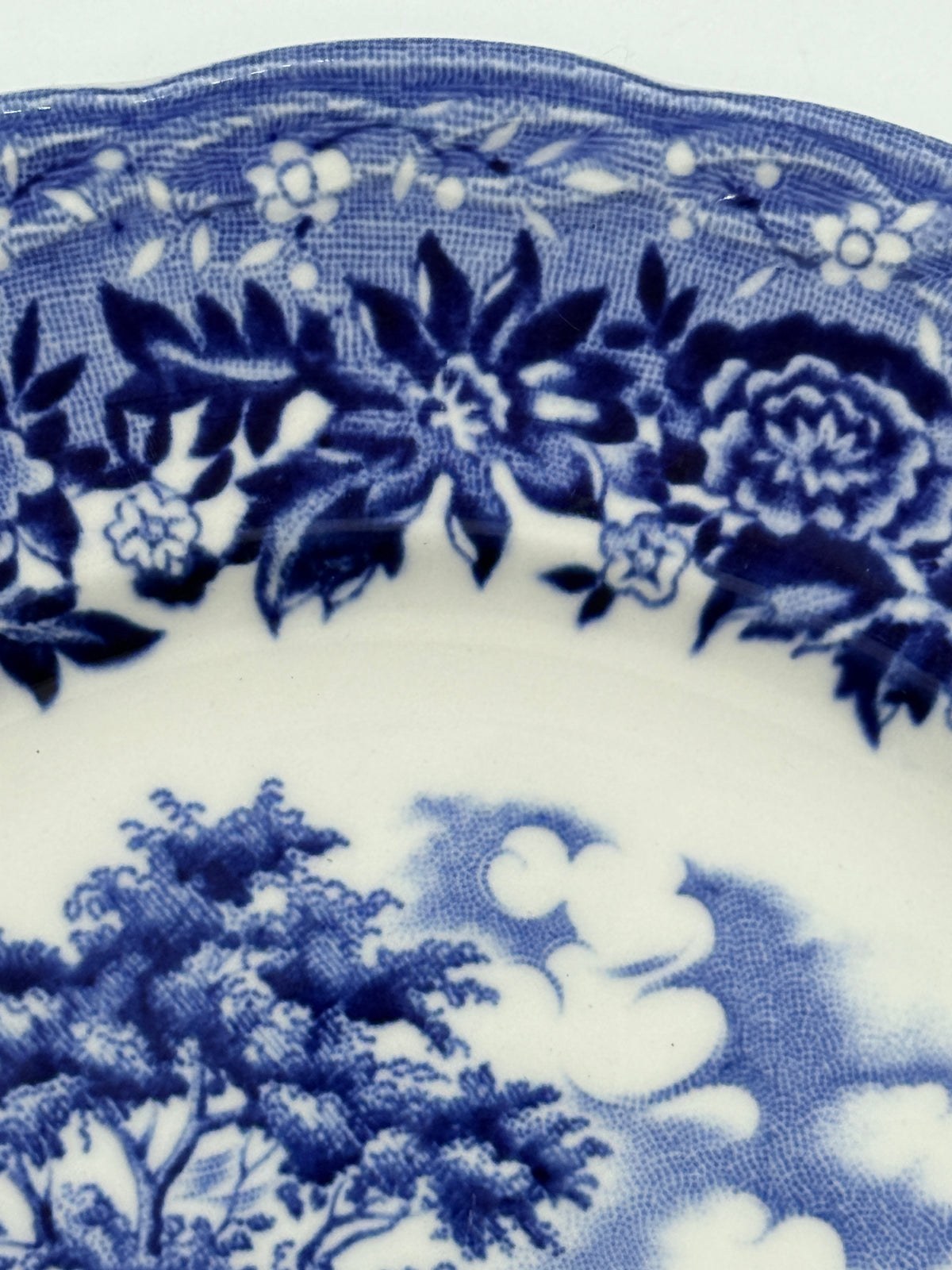 W H Grindley & Co Shaffordshire Blue & White Country Style Small Plate