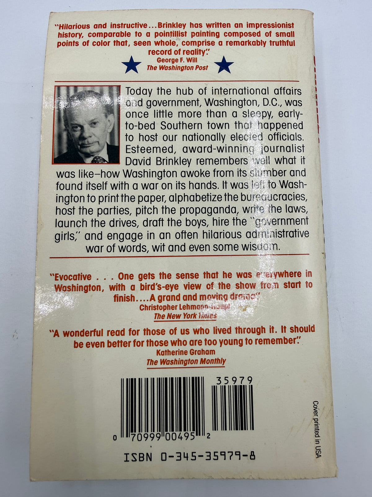 Washington Goes to War by David Brinkley