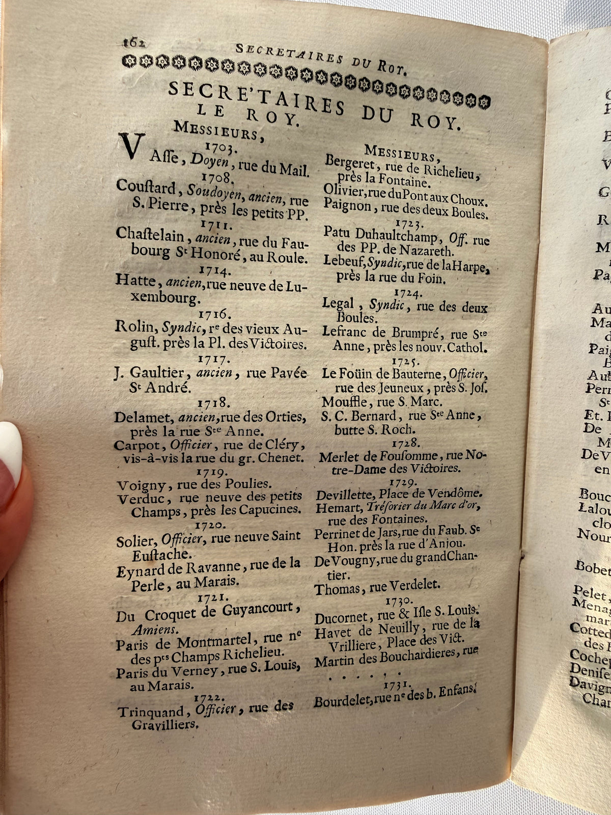 Almanach Royal, French 18th Century Almanac, 1756