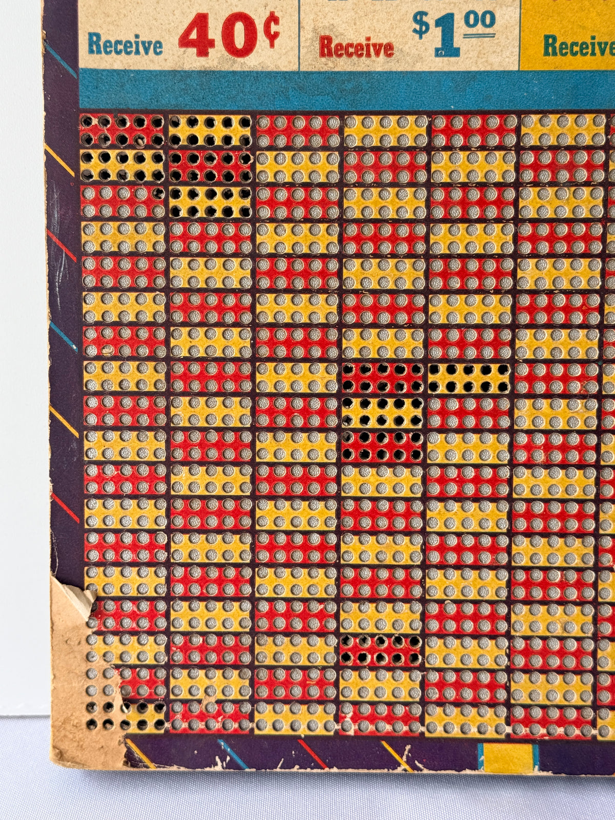 Lu-Lu Ticket Winner Vintage Punch Board