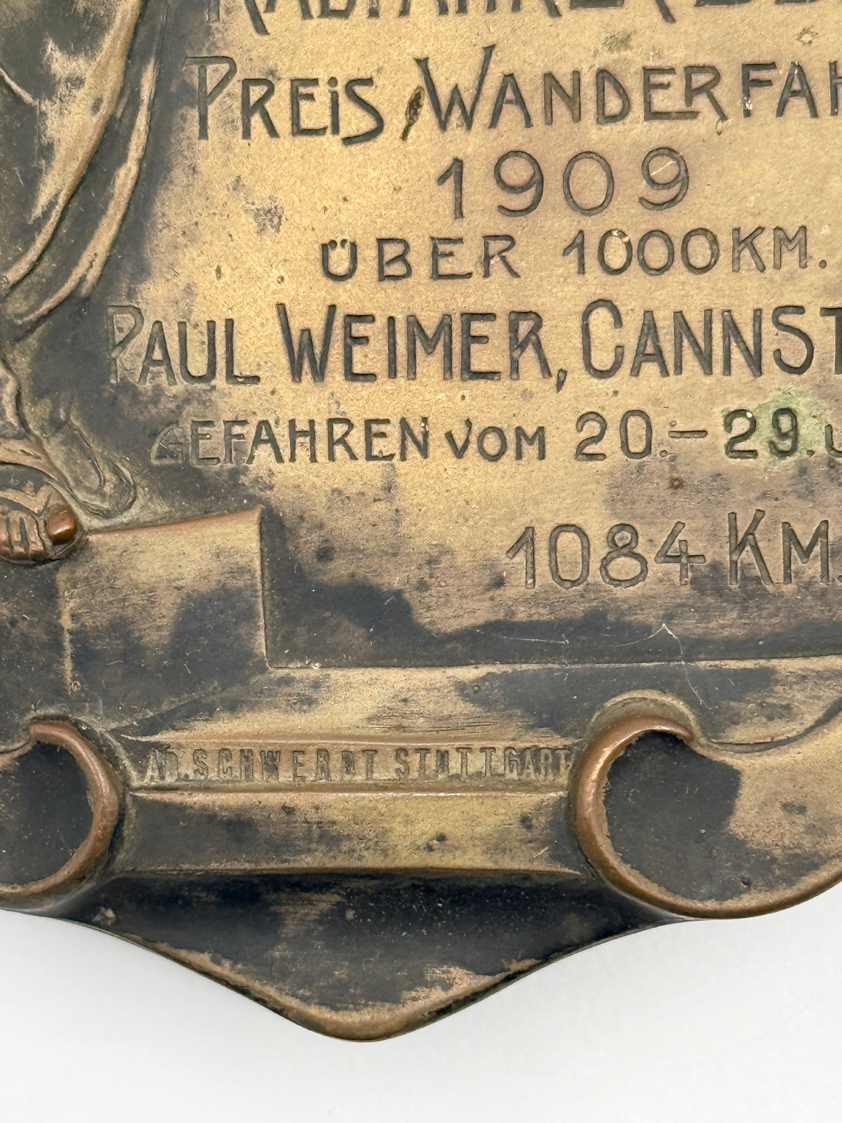 Antique German Cycling Medal, 1909, Deutscher Radfahrer-Bund